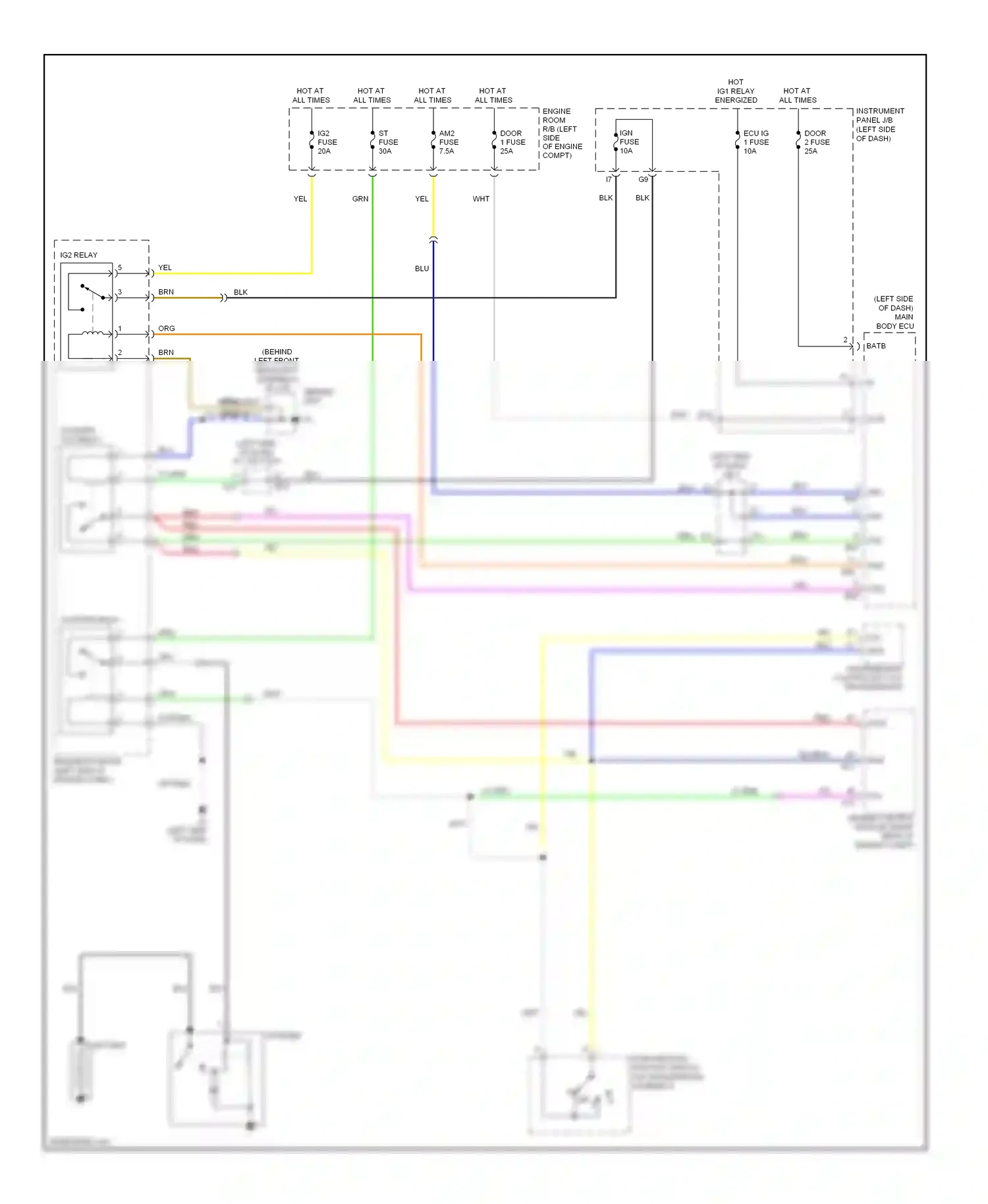 Wiring diagram str+ for Lexus ES XV40 (2006-2009) (1 of 1)