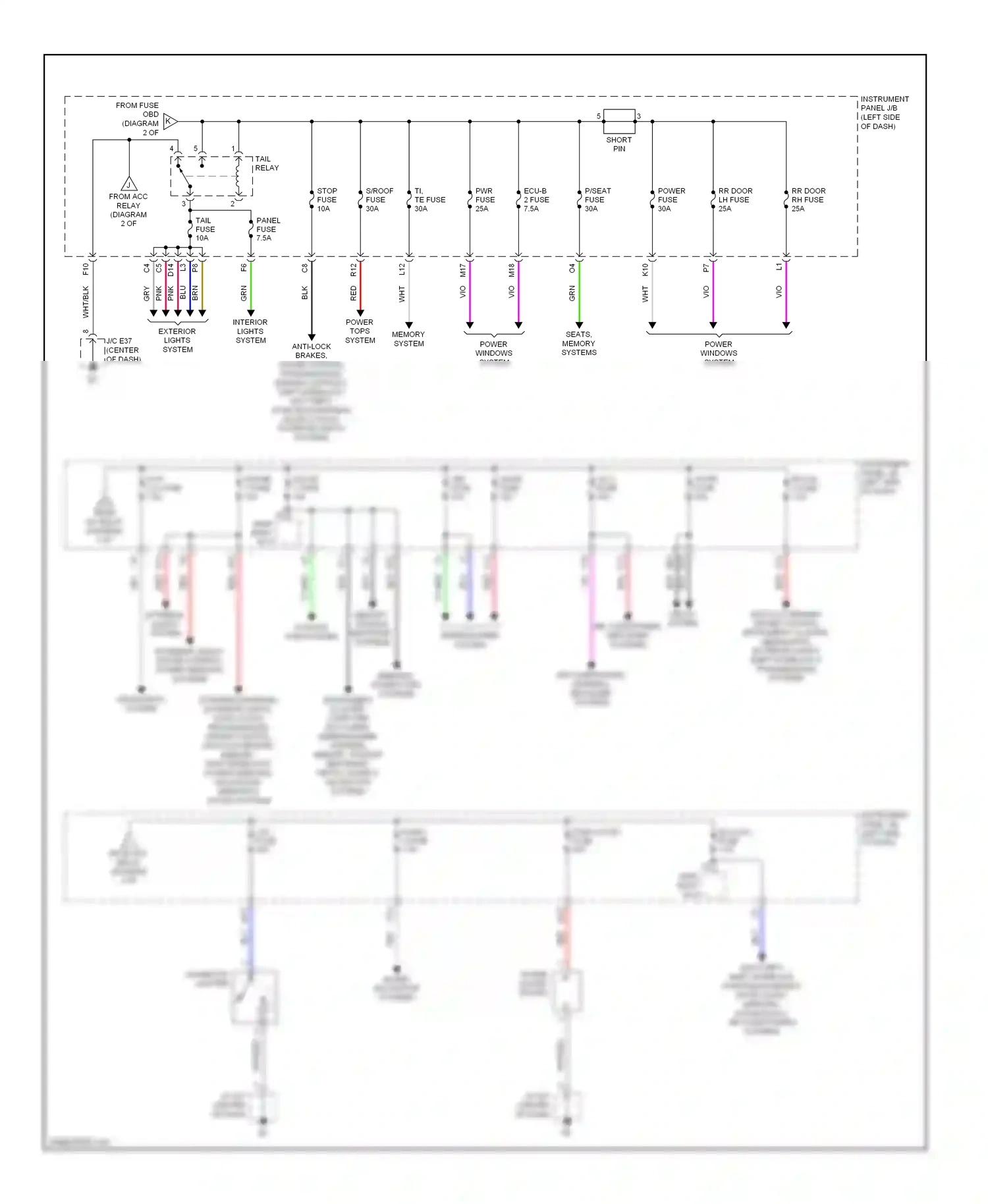 Wiring diagram tail relay for Lexus ES XV40 (2006-2009) (4 of 4)