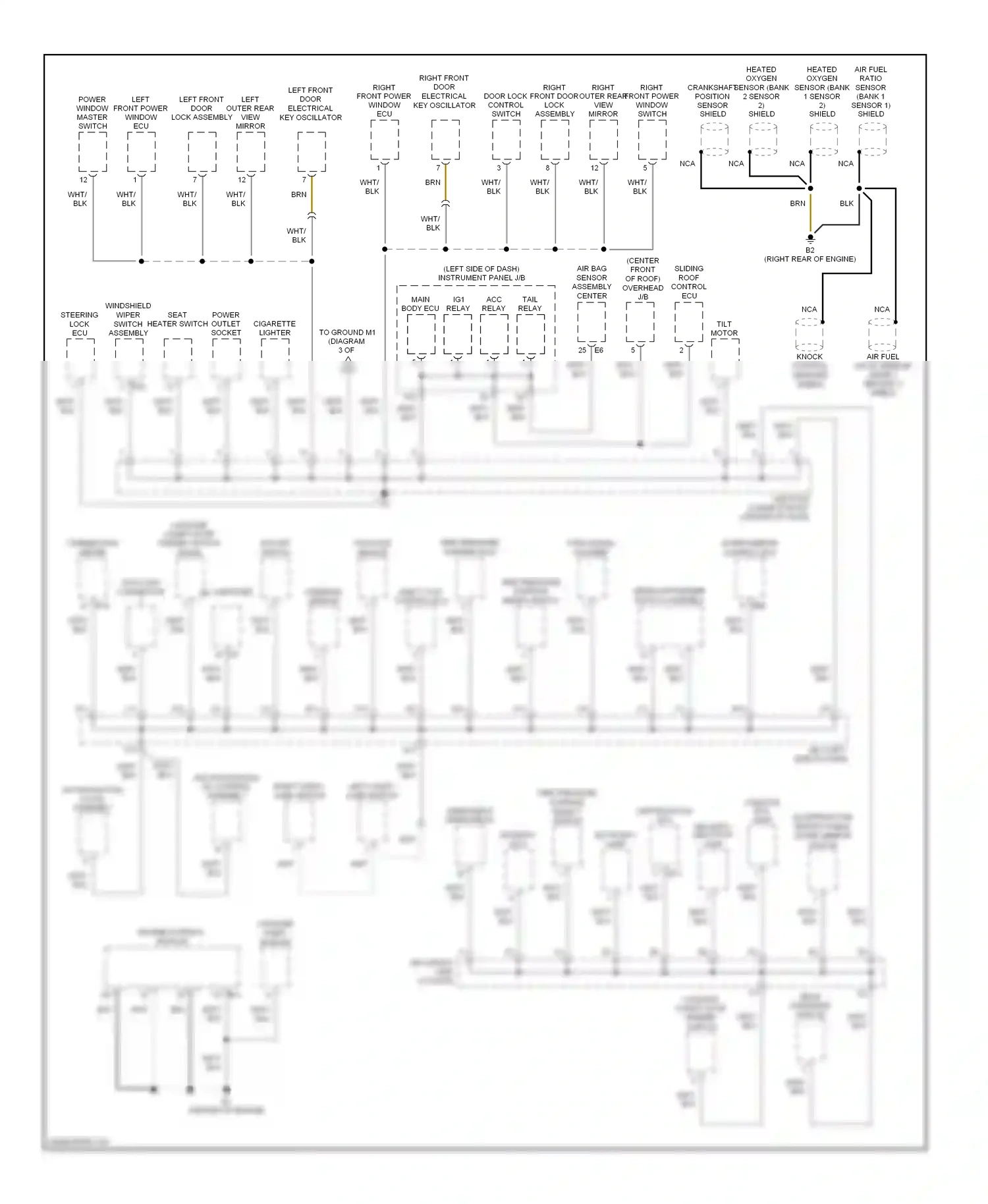 Wiring diagram windshield wiper relay for Lexus ES XV40 (2006-2009) (2 of 2)