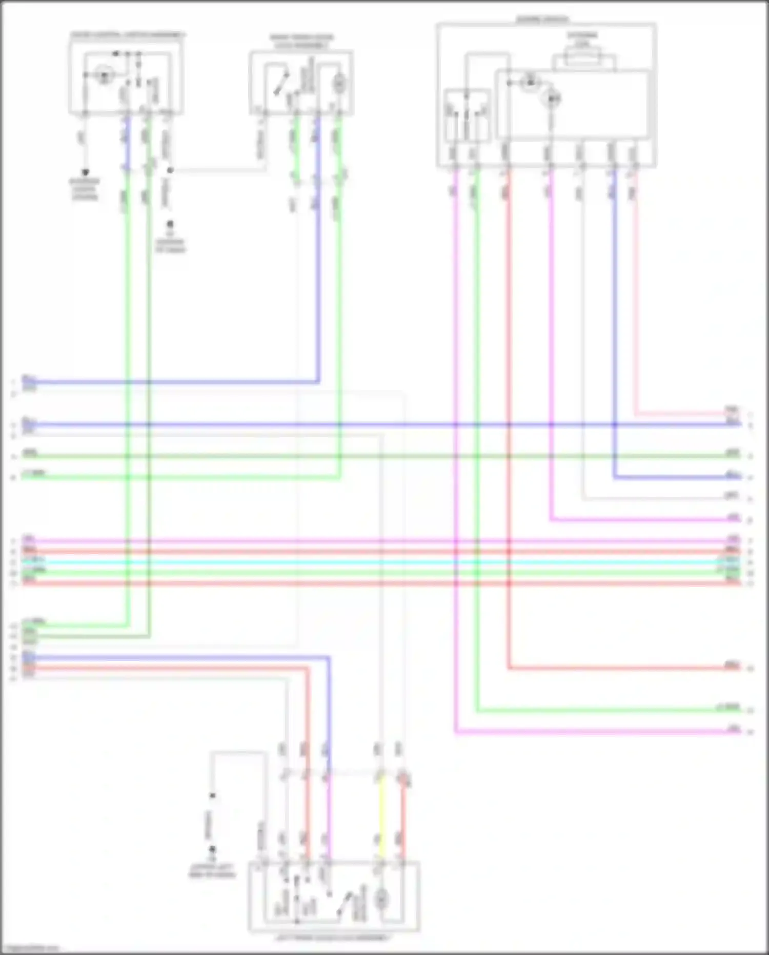 ES Lexus XV60 facelift (2015-2018): Forced entry circuit (3 of 7)