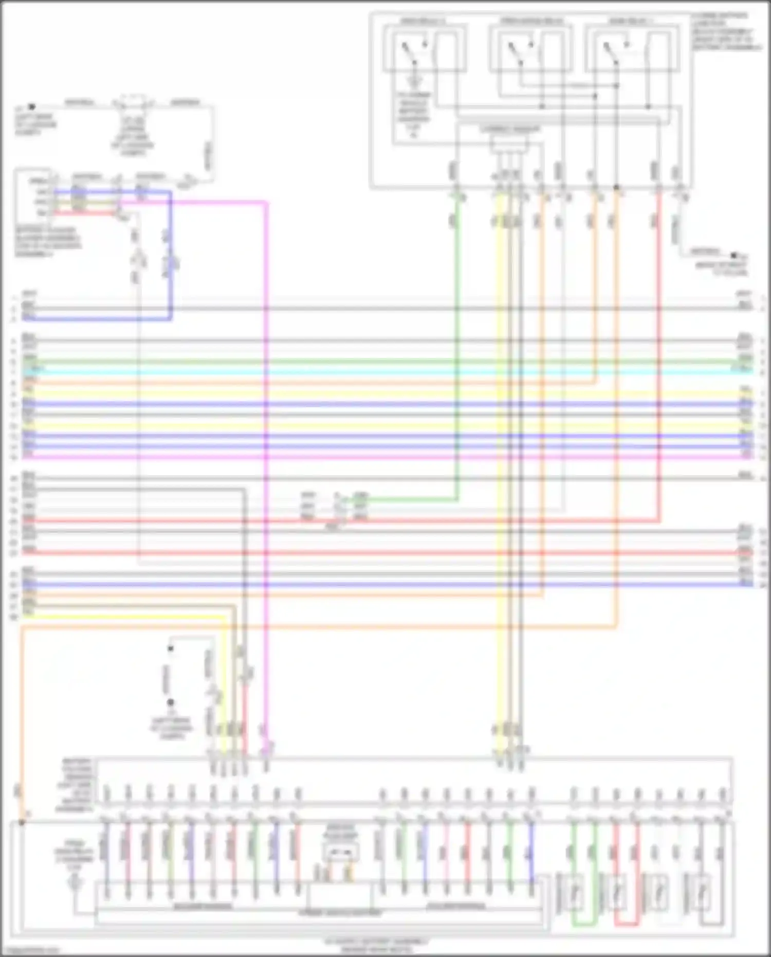 ES Lexus XV60 facelift (2015-2018): Wiring diagram engine performance 2.5l hybrid, hybrid system circuit (5 of 8)
