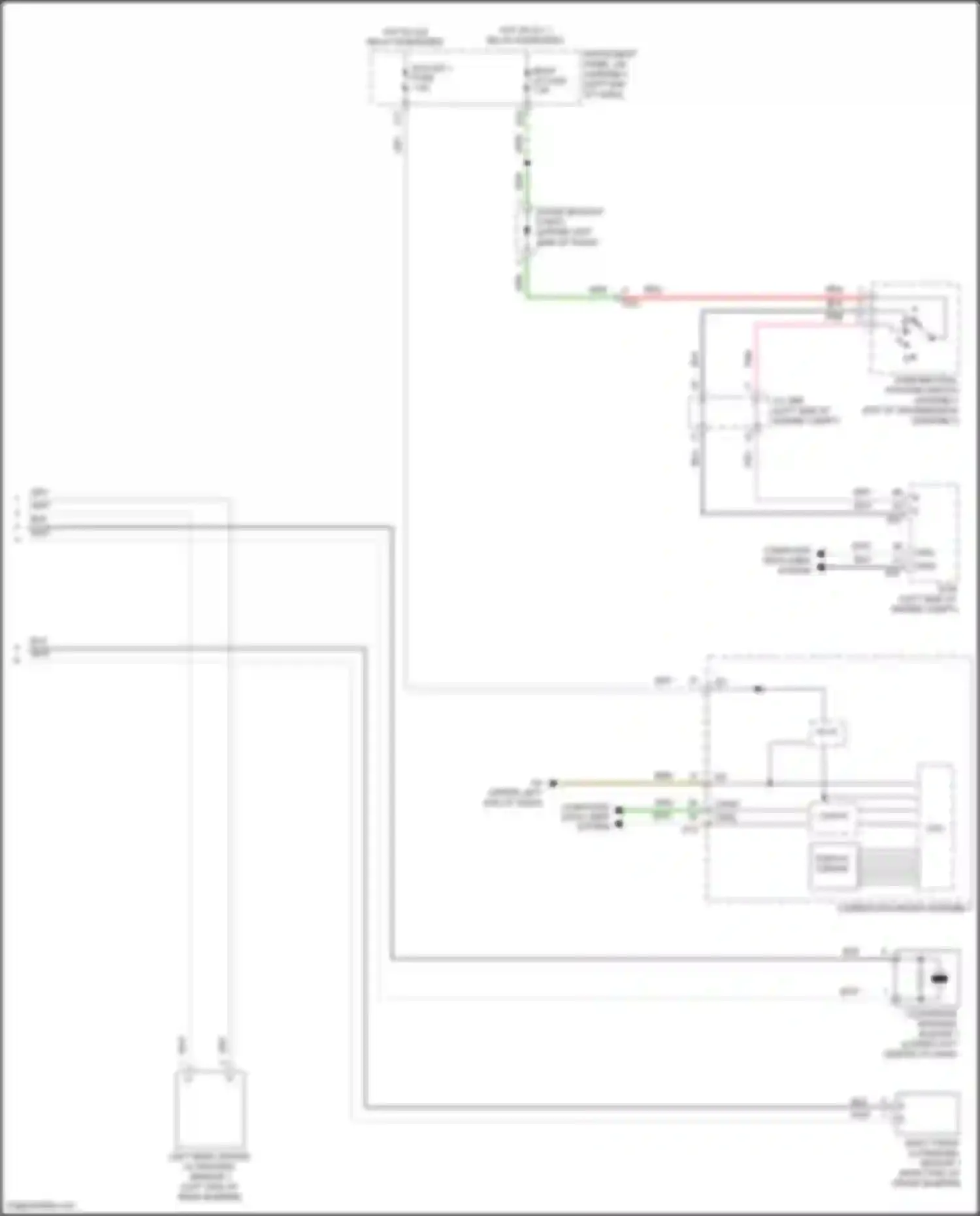 ES Lexus XV60 facelift (2015-2018): Rear sonar circuit (2 of 2)