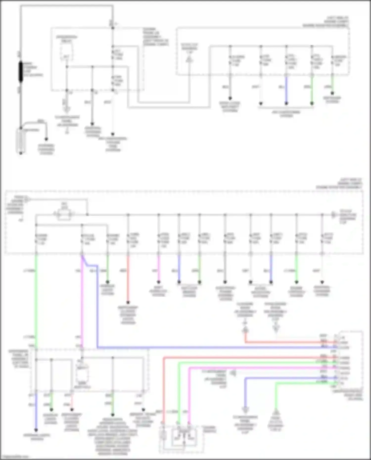 ES Lexus XV60 facelift (2015-2018): Power distribution circuit (1 of 4)