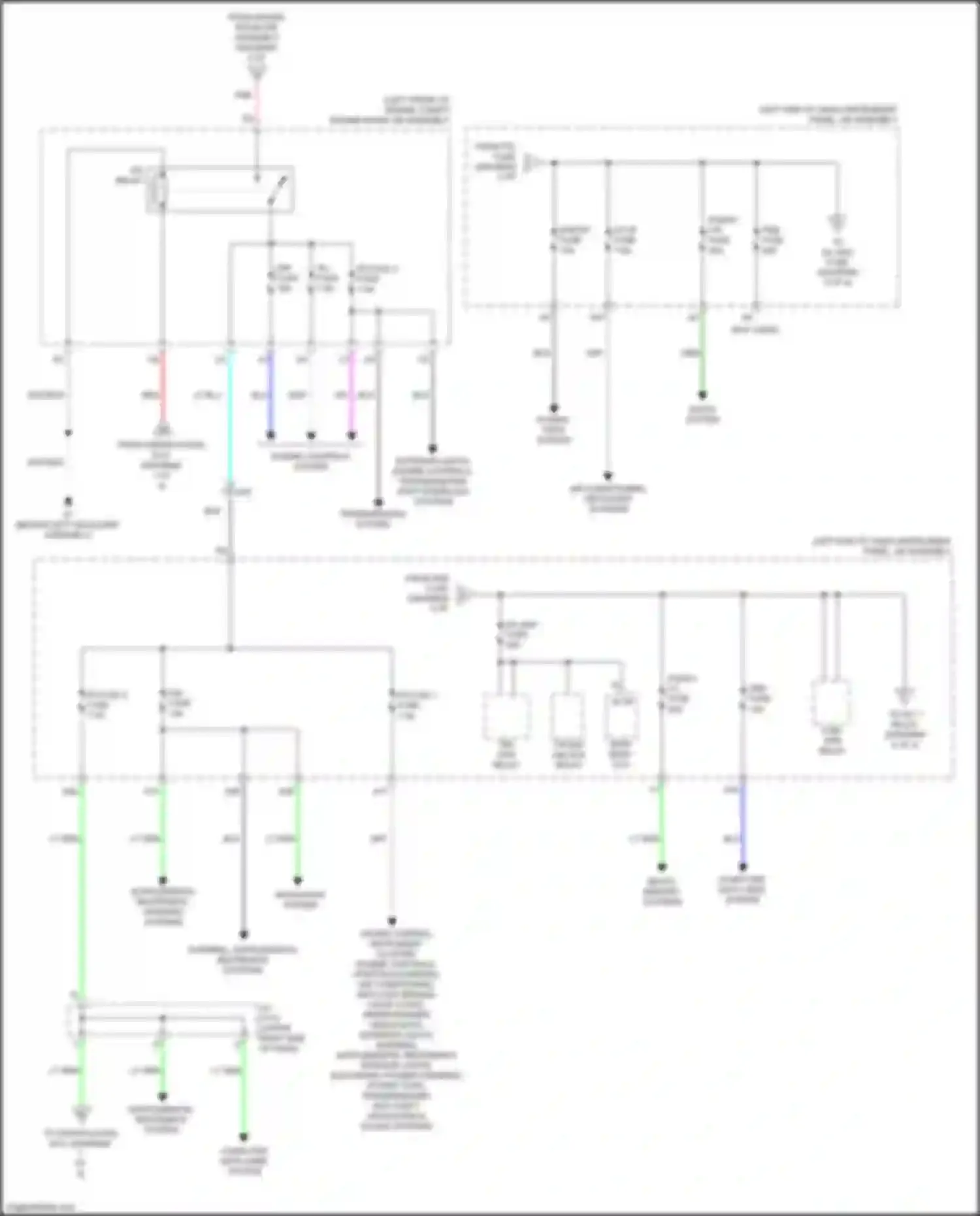 ES Lexus XV60 facelift (2015-2018): Power distribution circuit (3 of 4)