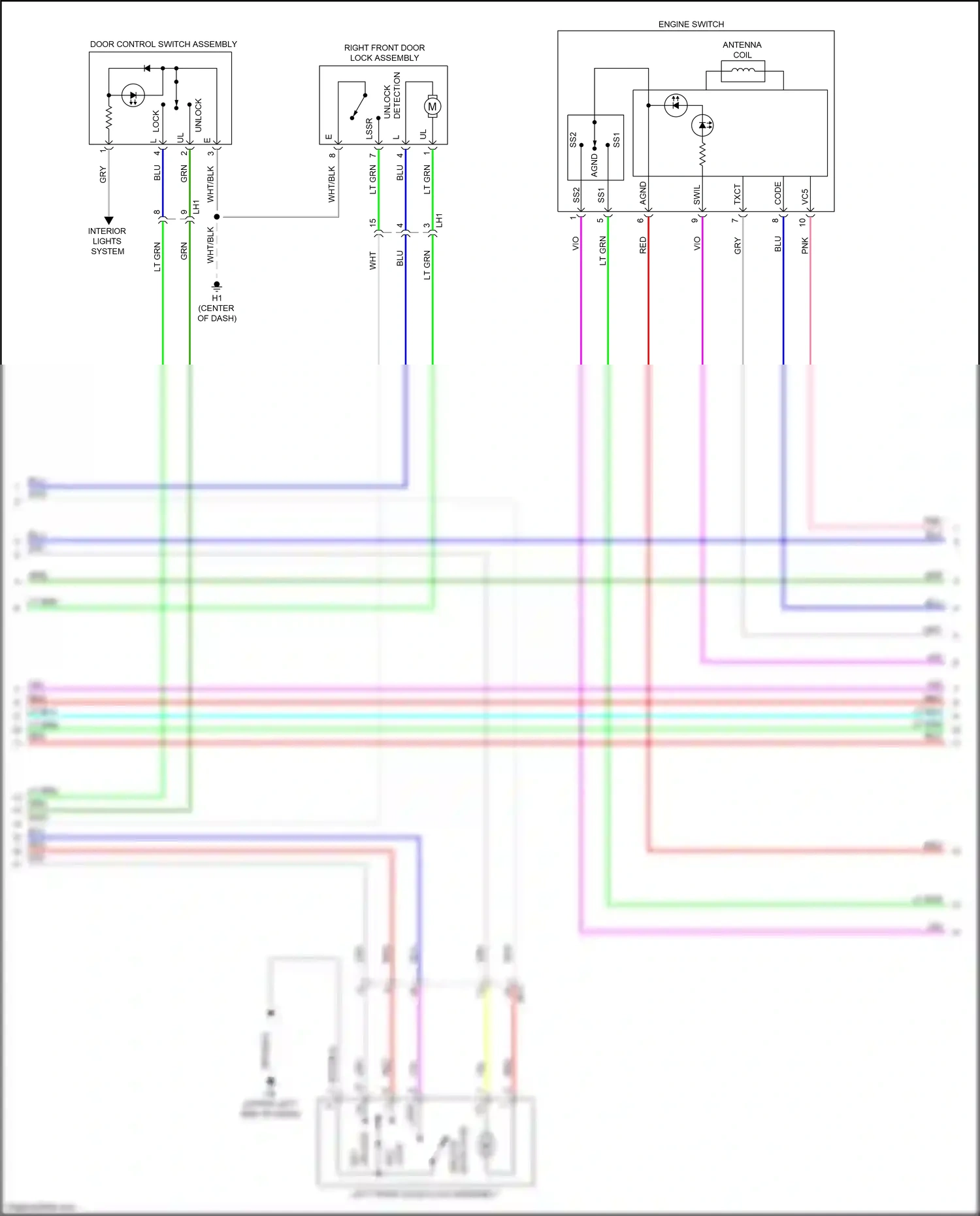 Wiring diagram antenna coil for Lexus ES XV60 facelift (2015-2018) (1 of 2)