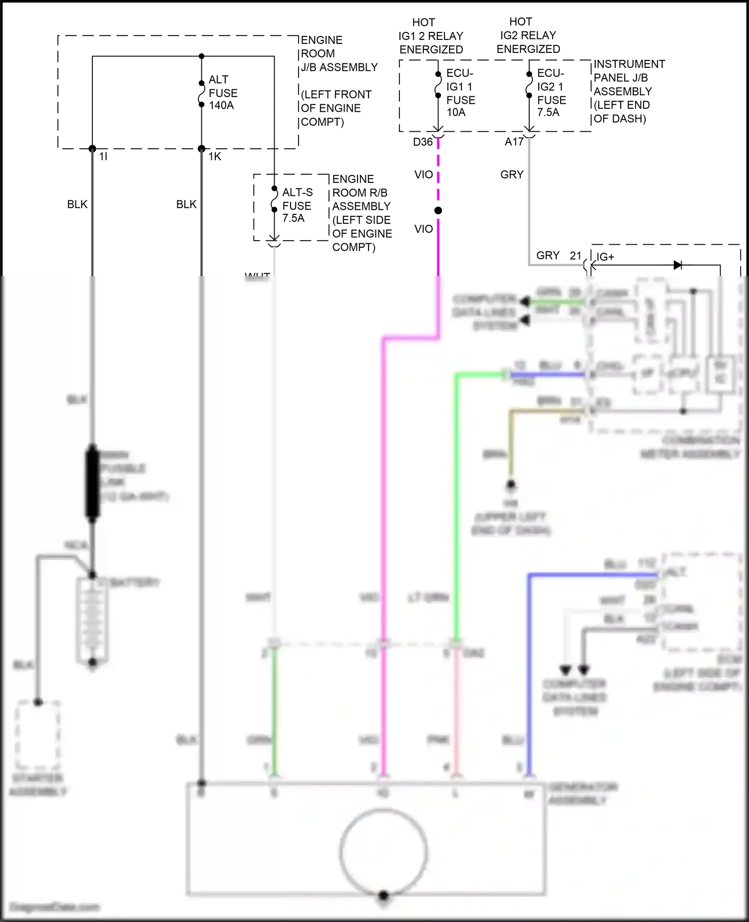 Wiring diagram blk for Lexus ES XV60 facelift (2015-2018) (133 of 154)