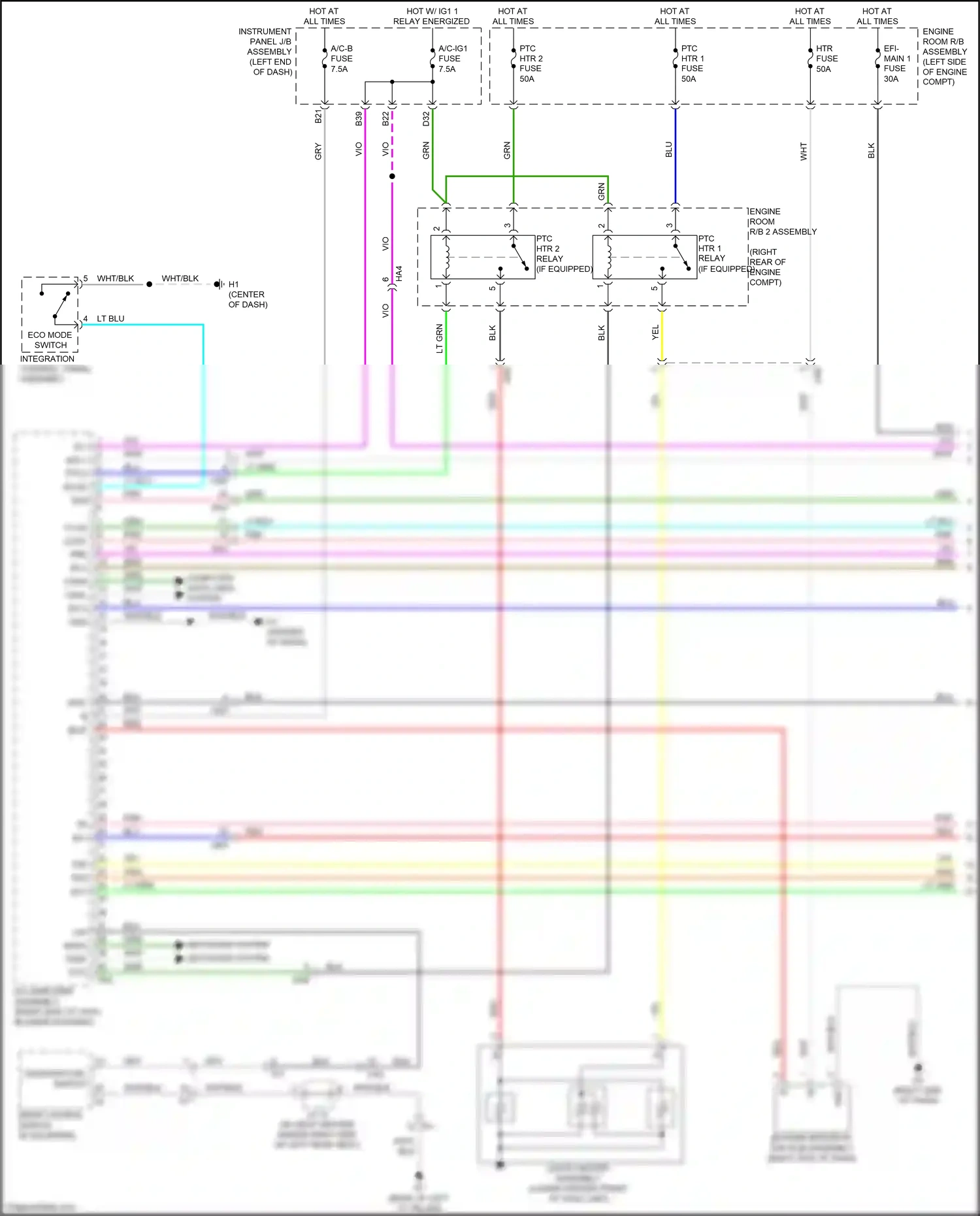 Wiring diagram blu for Lexus ES XV60 facelift (2015-2018) (91 of 151)