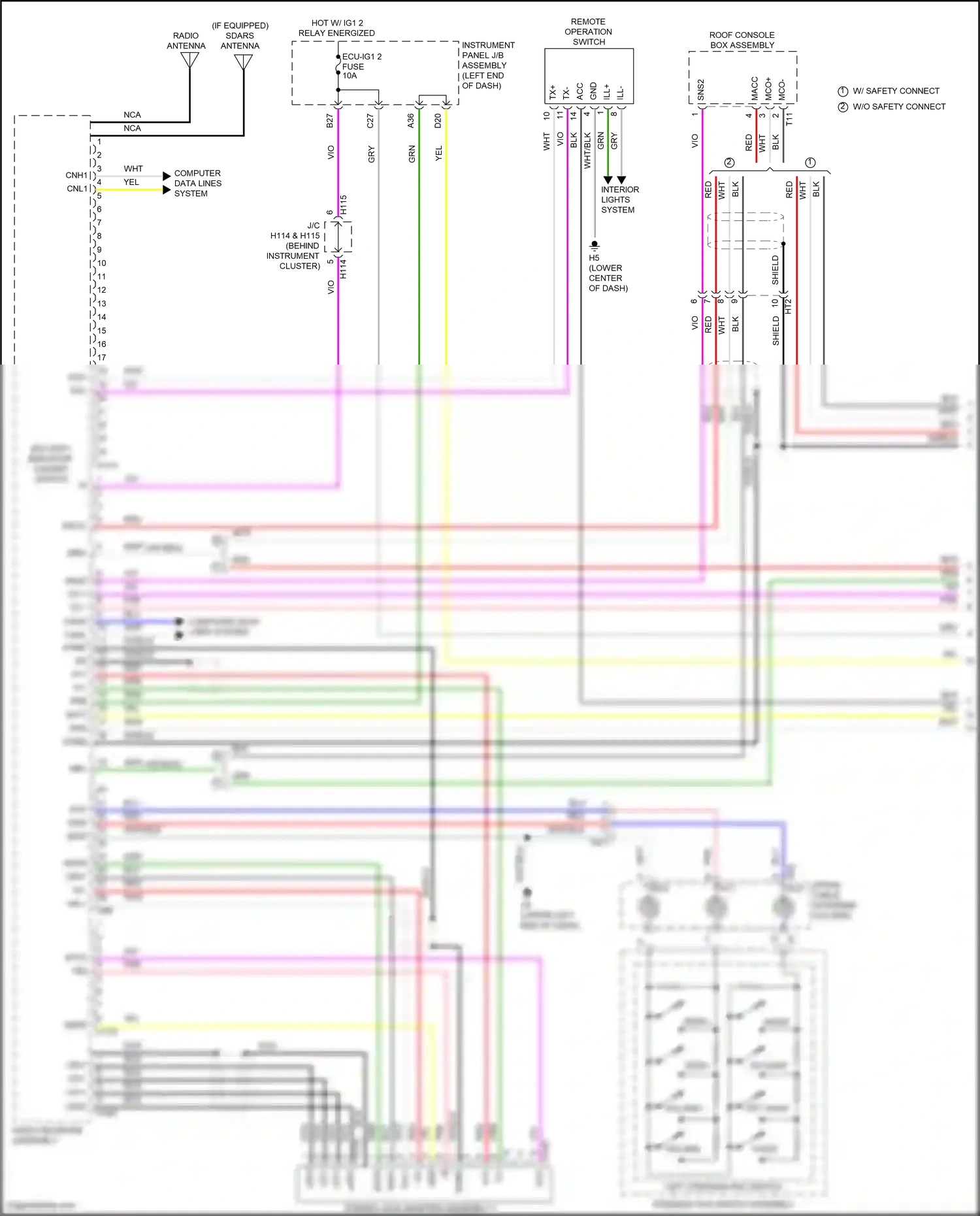 Wiring diagram blu for Lexus ES XV60 facelift (2015-2018) (70 of 151)