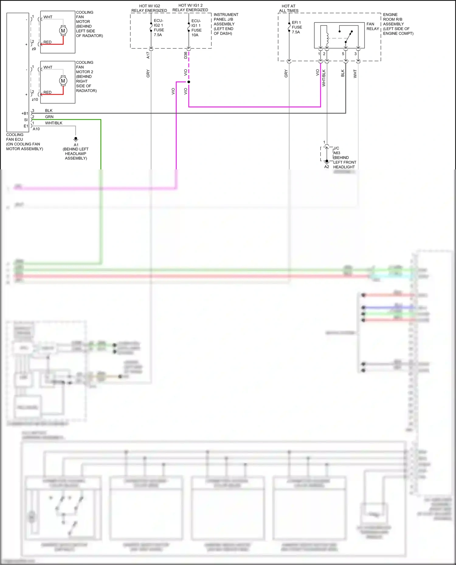 Wiring diagram blu for Lexus ES XV60 facelift (2015-2018) (93 of 151)