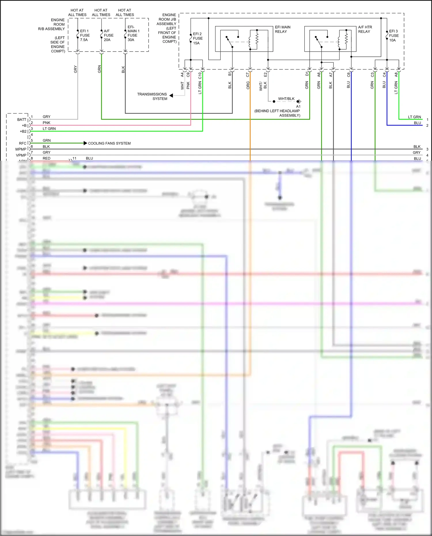 Wiring diagram certification ecu for Lexus ES XV60 facelift (2015-2018) (11 of 11)
