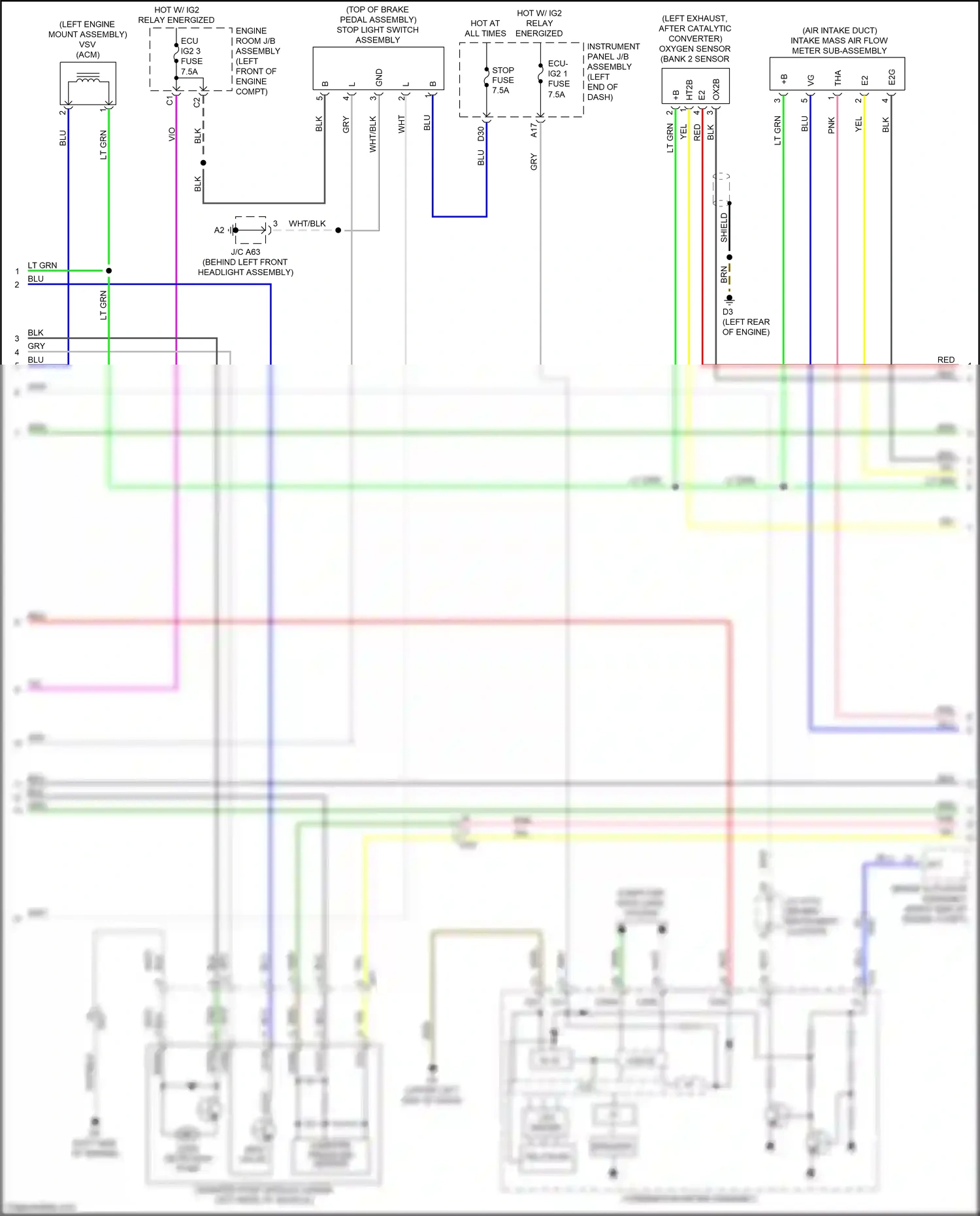 Wiring diagram combination meter assembly for Lexus ES XV60 facelift (2015-2018) (41 of 41)