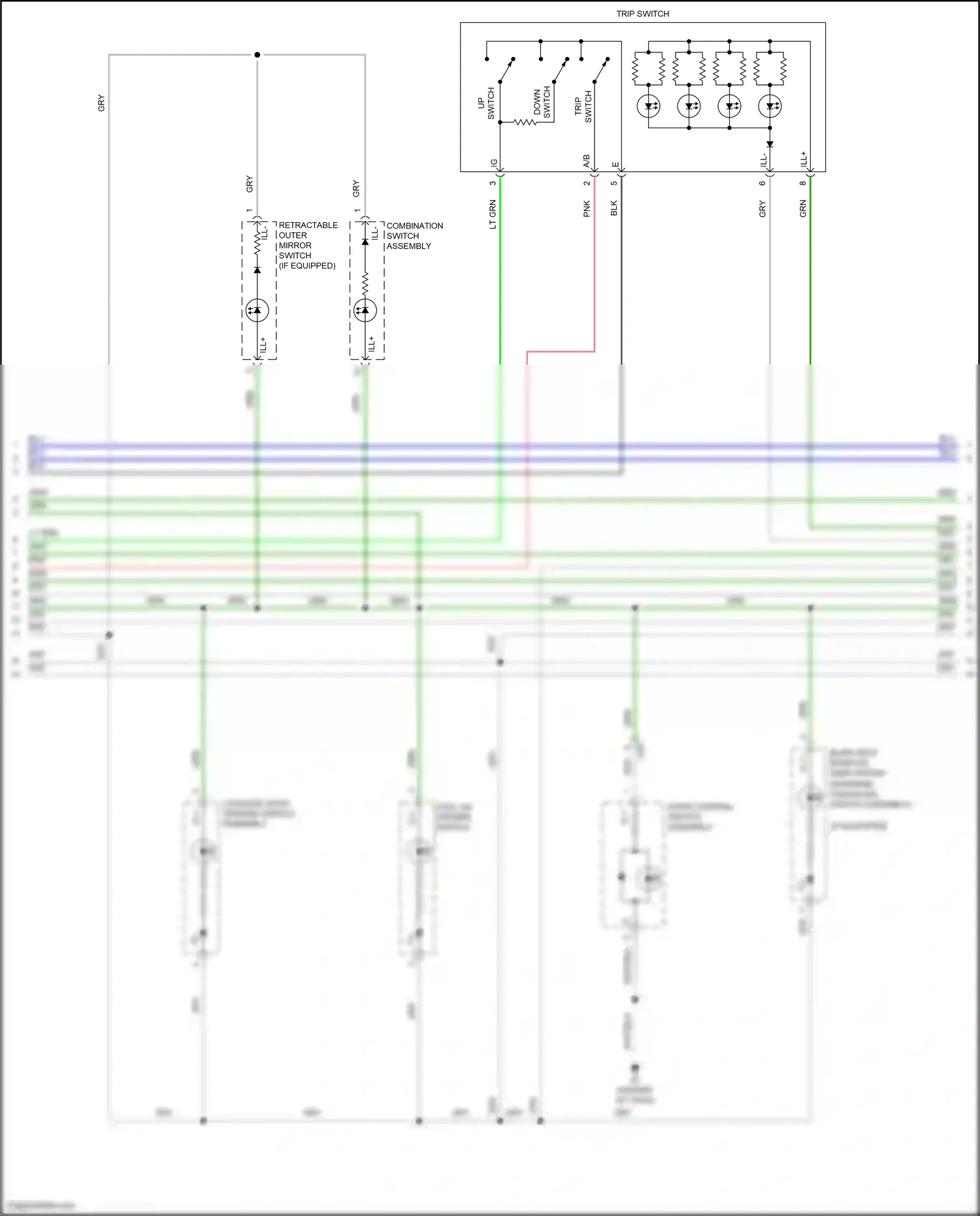 Wiring diagram combination switch assembly for Lexus ES XV60 facelift (2015-2018) (4 of 5)