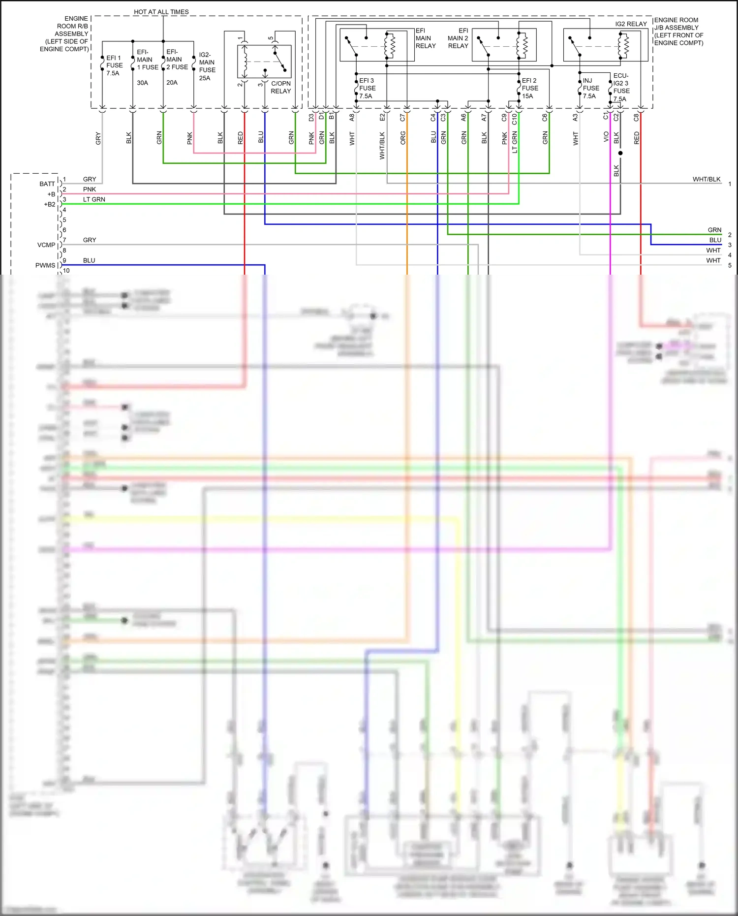 Wiring diagram computer data lines system for Lexus ES XV60 facelift (2015-2018) (86 of 107)