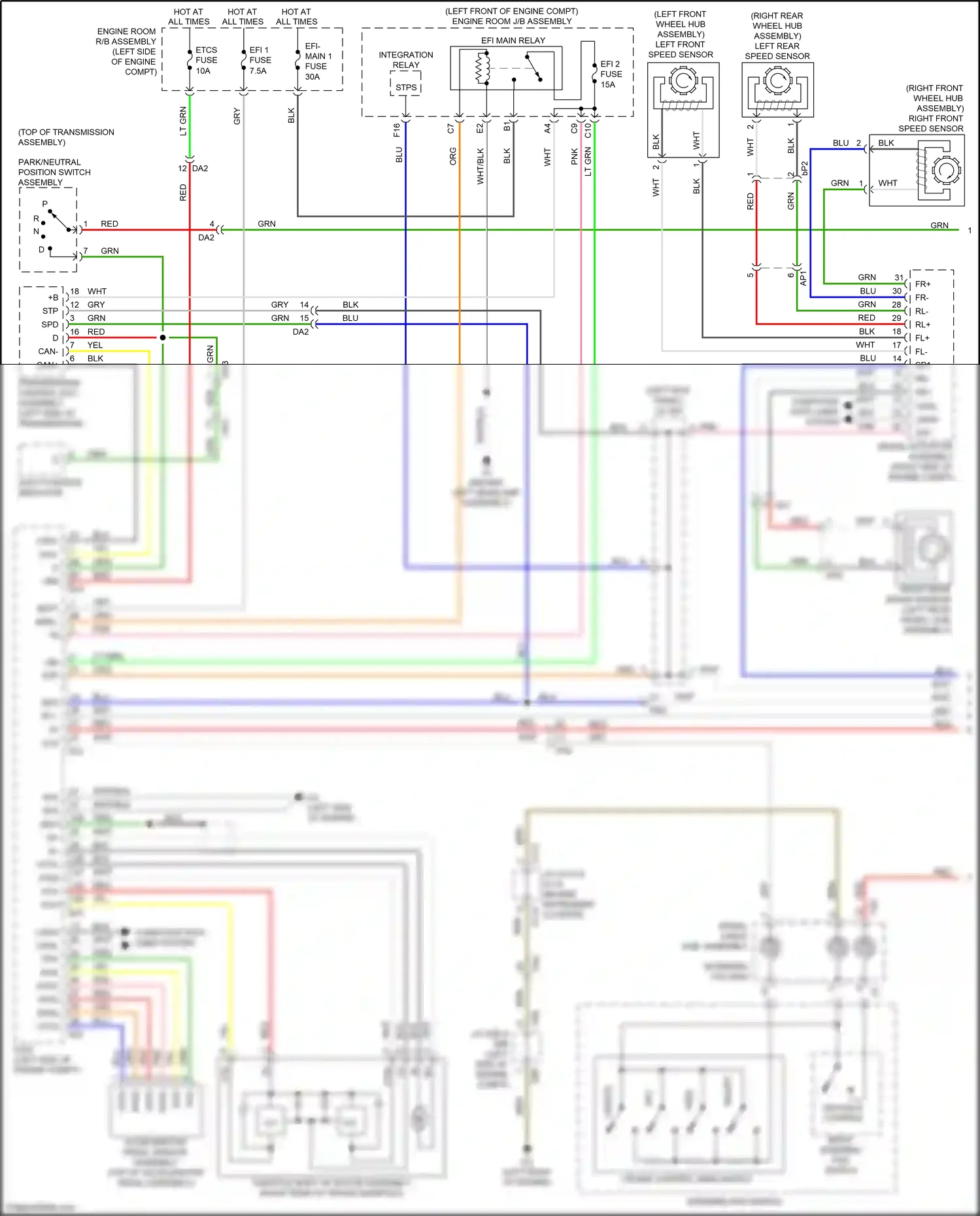 Wiring diagram cruise control main switch for Lexus ES XV60 facelift (2015-2018) (1 of 4)