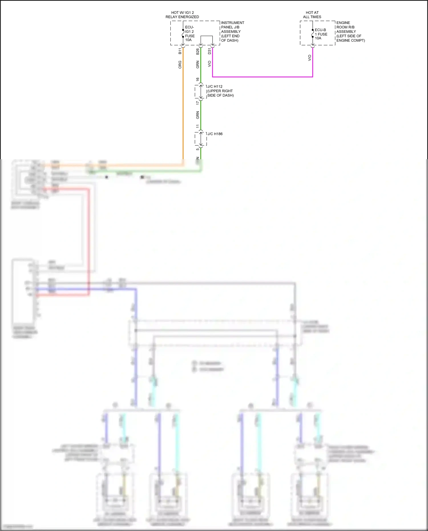 Wiring diagram ec mirror for Lexus ES XV60 facelift (2015-2018) (1 of 4)