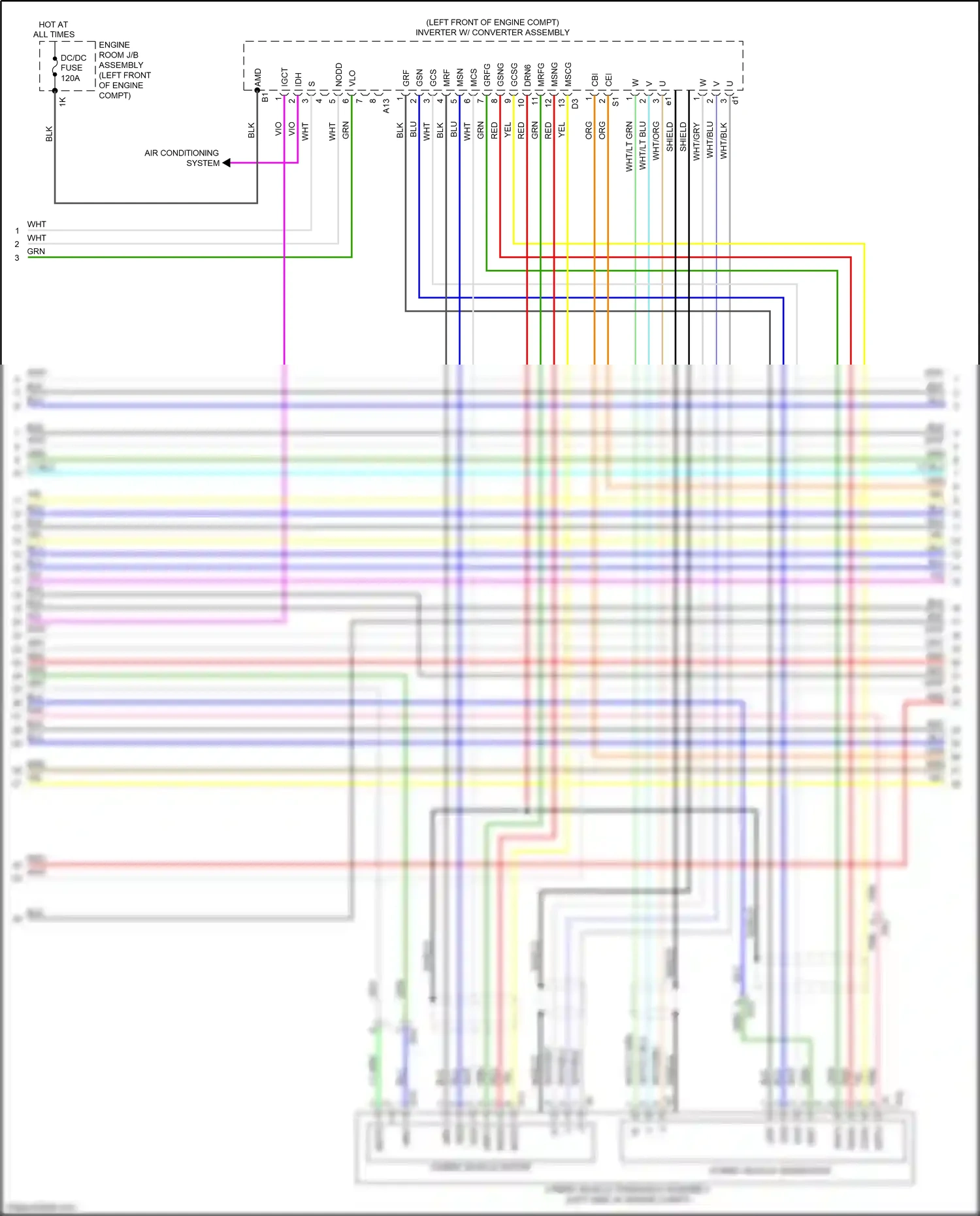 Wiring diagram engine room j/b assembly for Lexus ES XV60 facelift (2015-2018) (19 of 29)