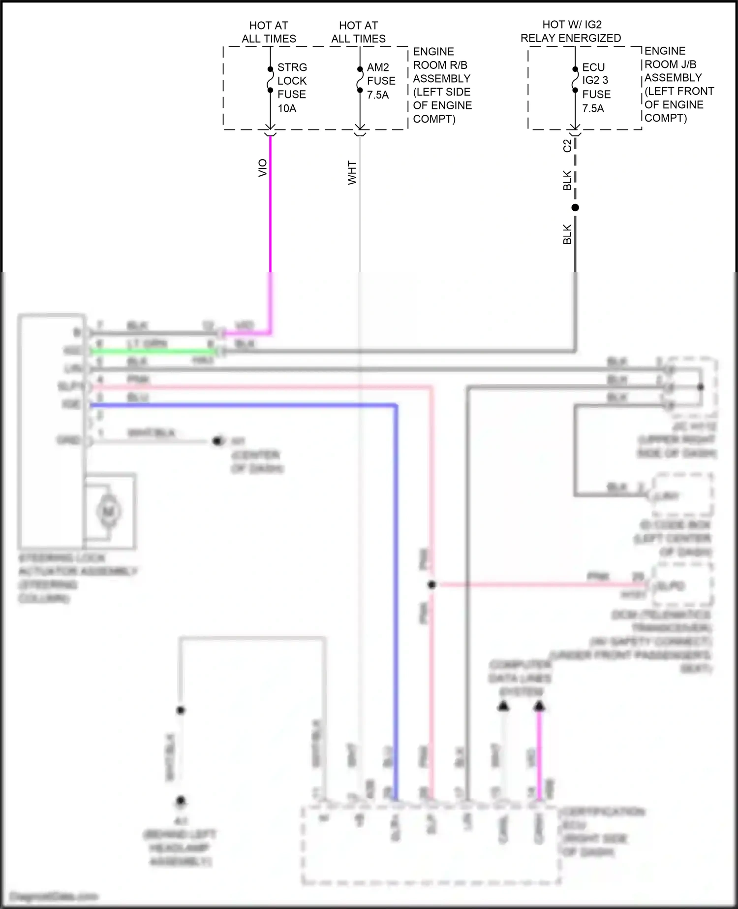 Wiring diagram engine room r/b assembly for Lexus ES XV60 facelift (2015-2018) (45 of 65)