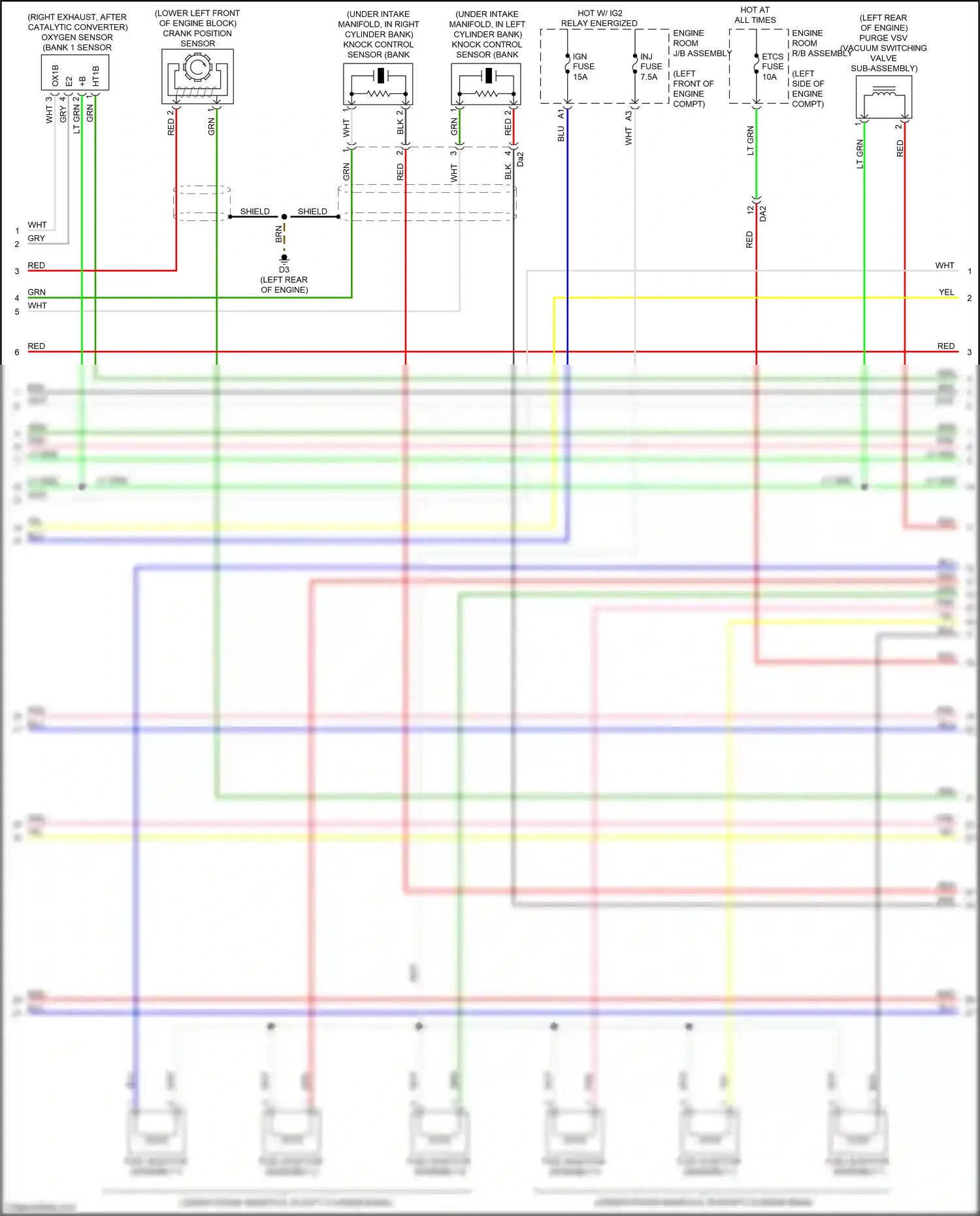 Wiring diagram engine room r/b assembly for Lexus ES XV60 facelift (2015-2018) (65 of 65)
