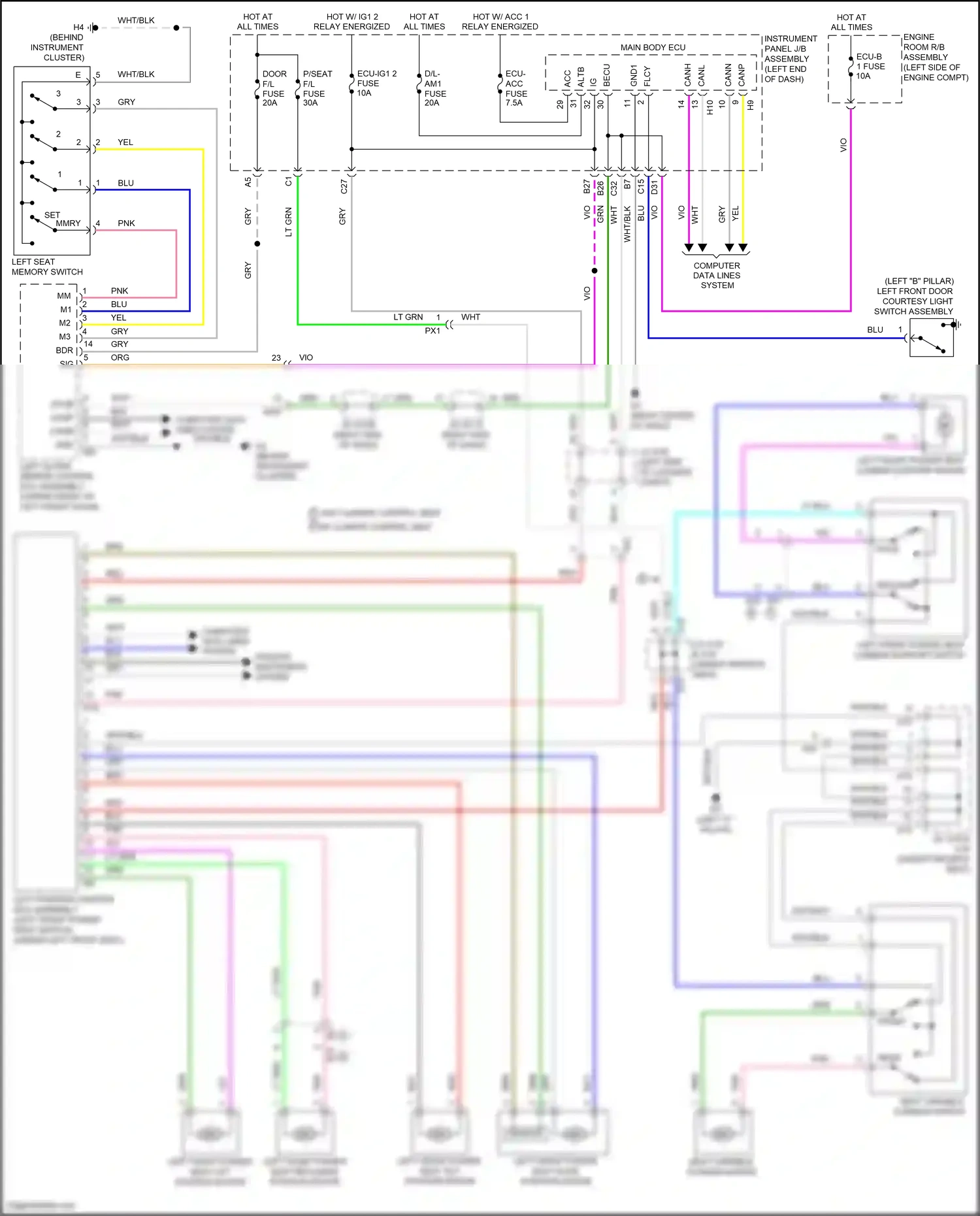 Wiring diagram grn for Lexus ES XV60 facelift (2015-2018) (33 of 151)