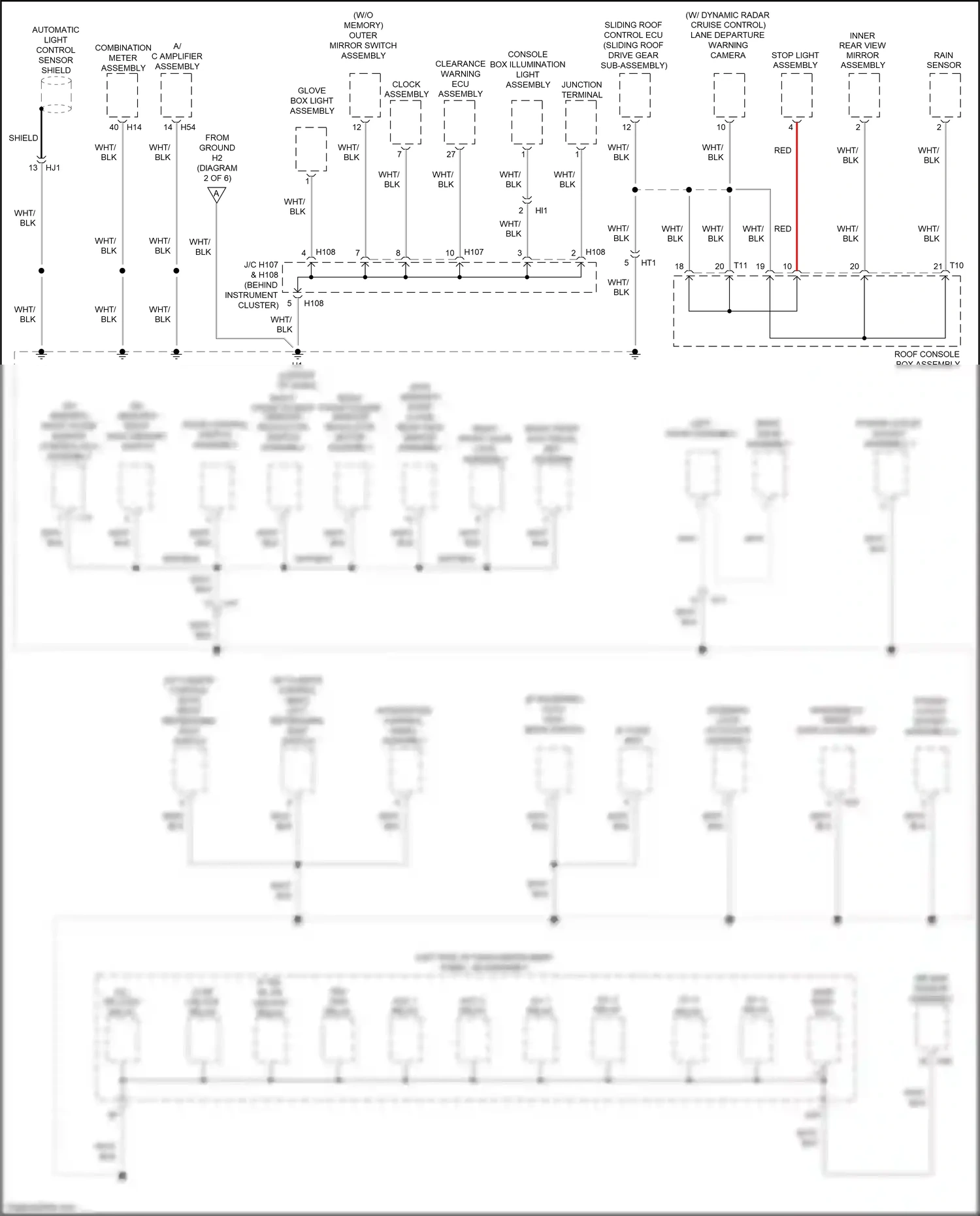 Wiring diagram left refreshing seat switch for Lexus ES XV60 facelift (2015-2018) (4 of 6)