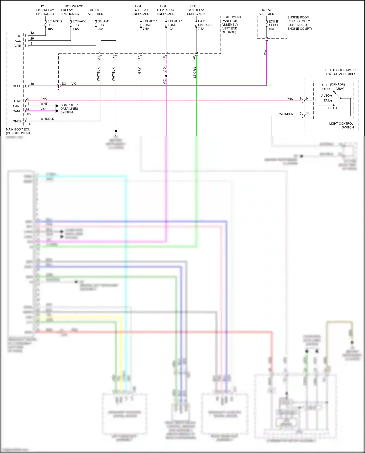 Wiring diagram lh - for Lexus ES XV60 facelift (2015-2018) (1 of 2)