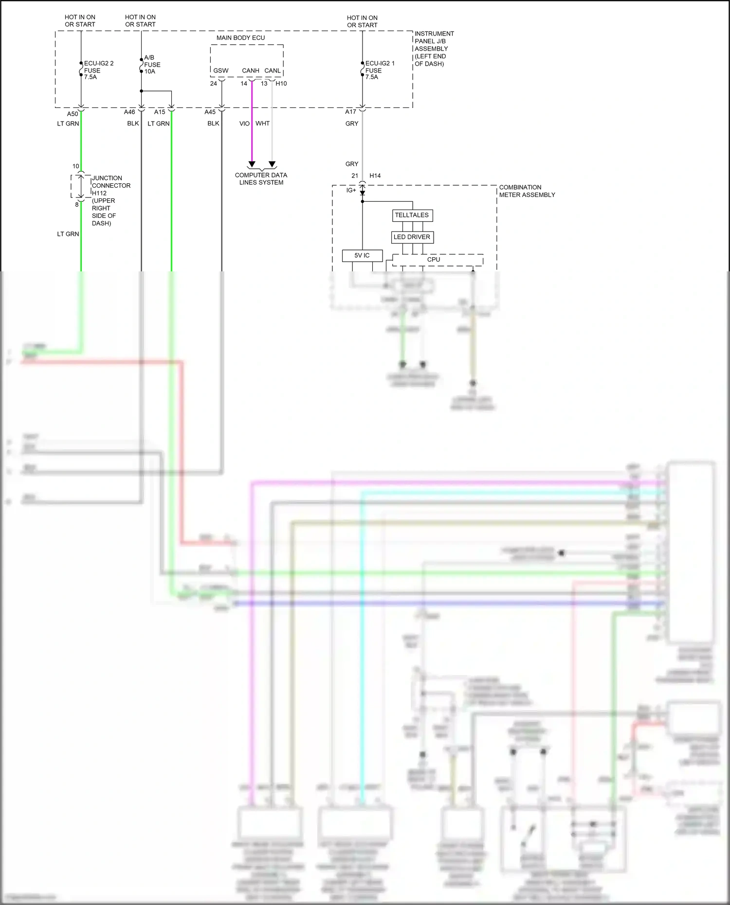 Wiring diagram lt blu for Lexus ES XV60 facelift (2015-2018) (20 of 67)