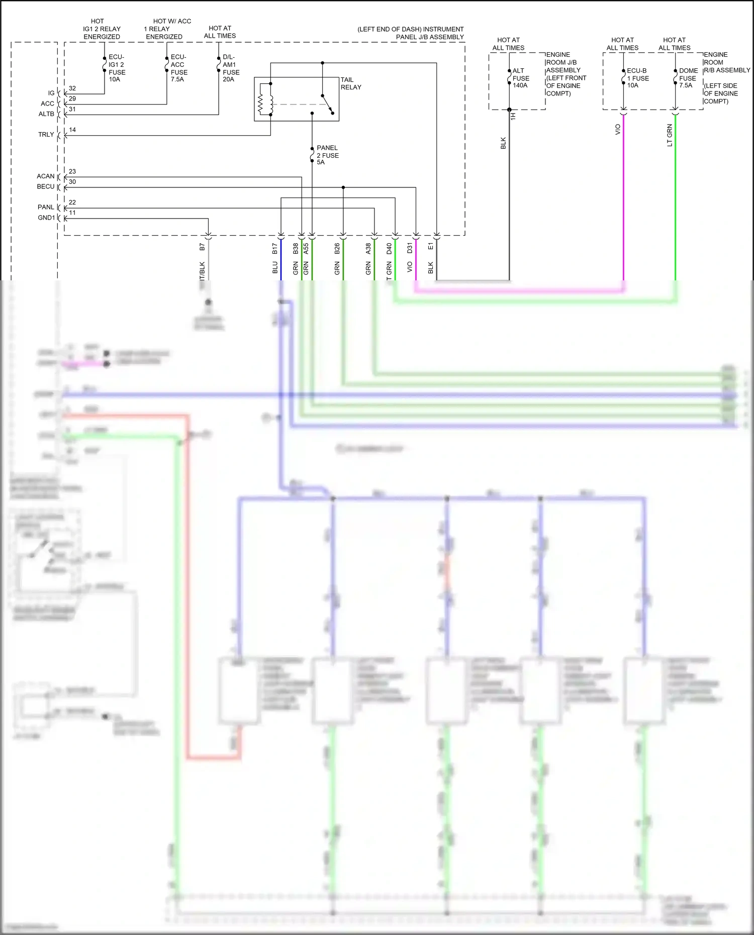 Wiring diagram lt grn for Lexus ES XV60 facelift (2015-2018) (96 of 106)