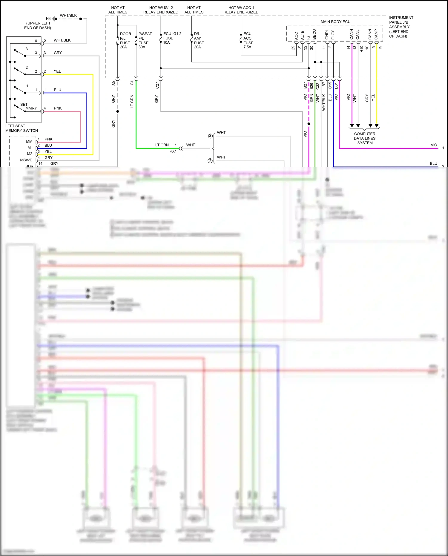 Wiring diagram lt grn for Lexus ES XV60 facelift (2015-2018) (94 of 106)