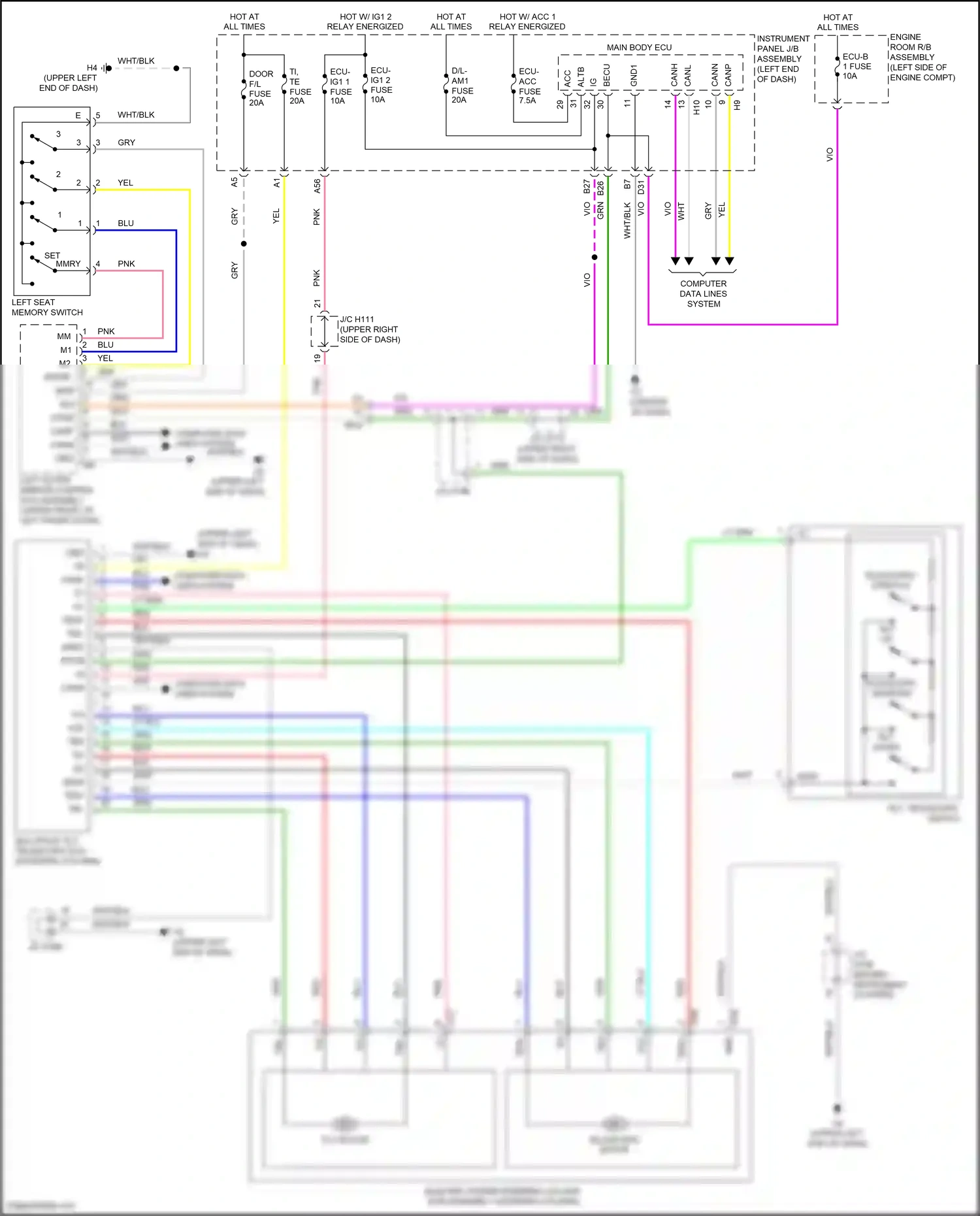 Wiring diagram lt grn for Lexus ES XV60 facelift (2015-2018) (27 of 106)
