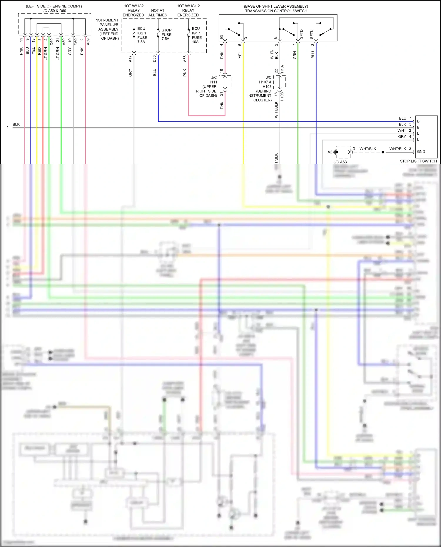 Wiring diagram lt grn for Lexus ES XV60 facelift (2015-2018) (7 of 106)