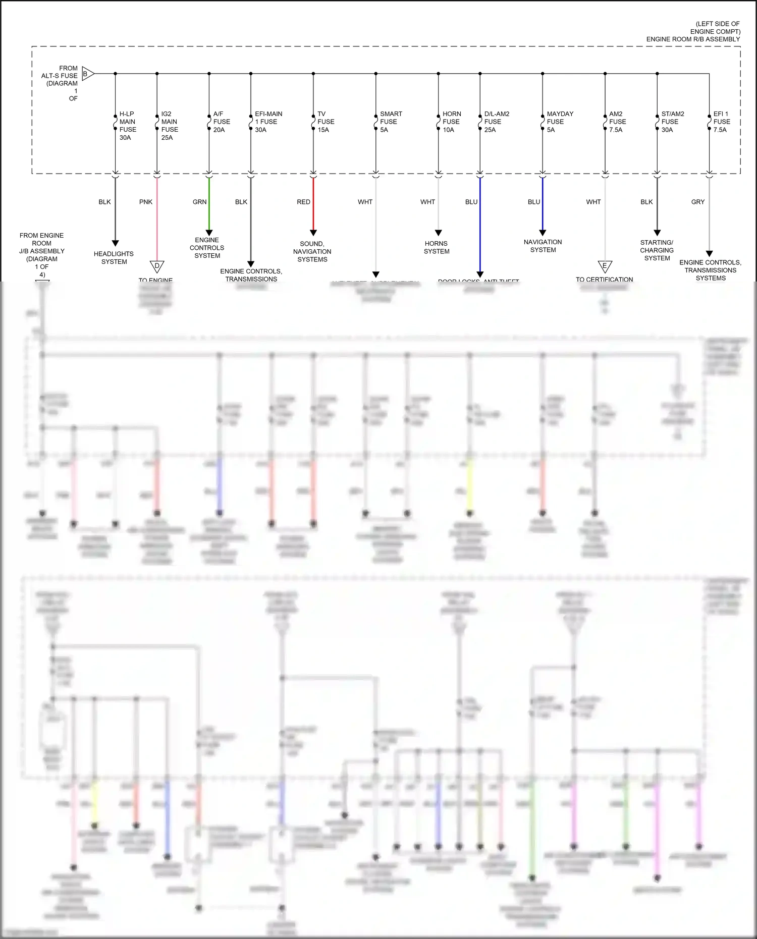 Wiring diagram memory, electronic power steering systems for Lexus ES XV60 facelift (2015-2018) (1 of 1)