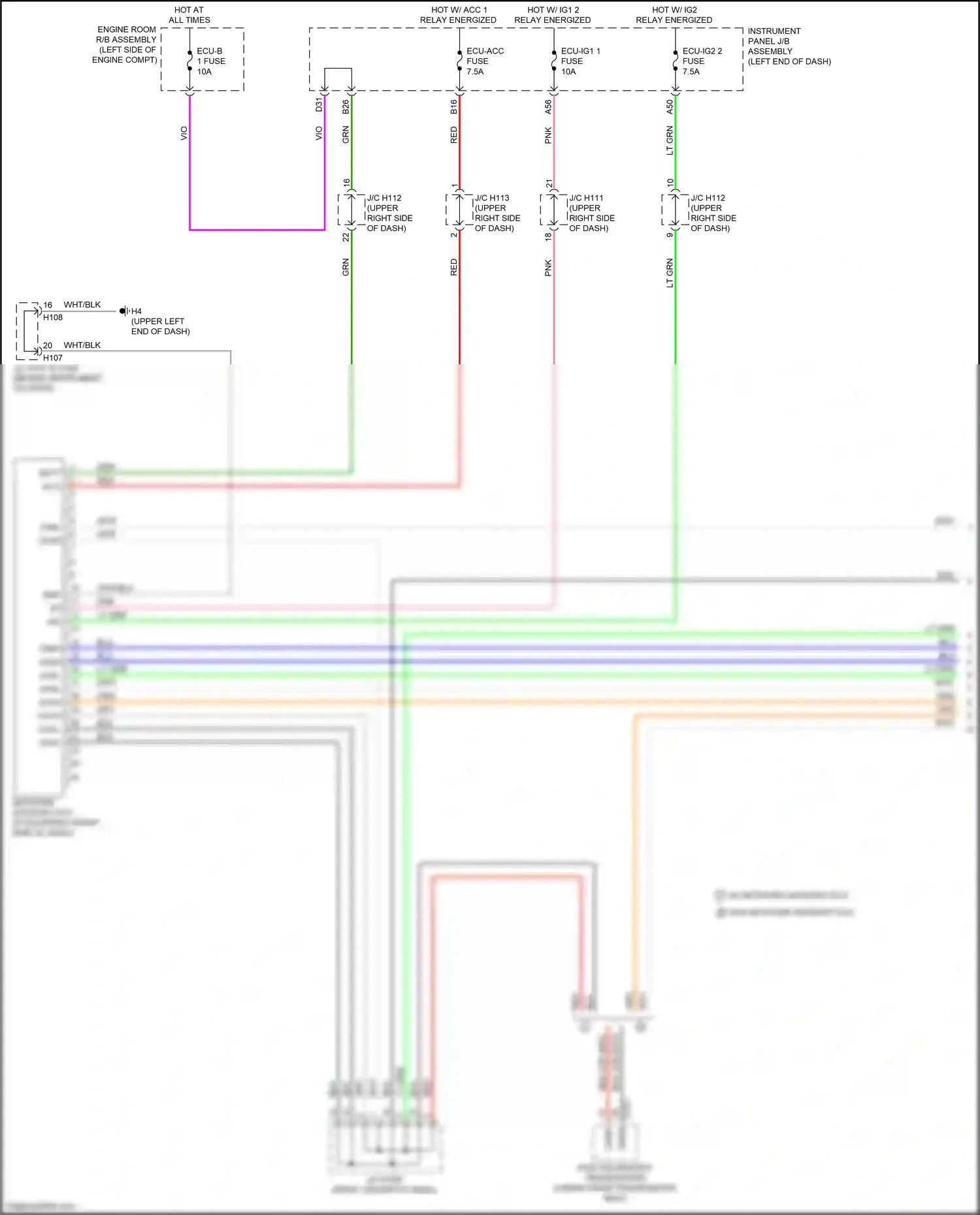 Wiring diagram network gateway ecu for Lexus ES XV60 facelift (2015-2018) (3 of 3)
