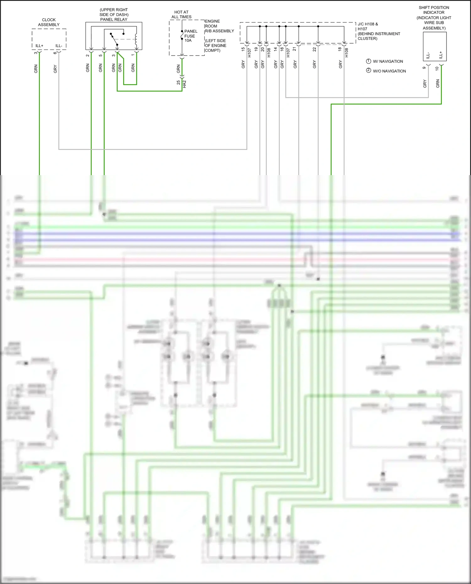 Wiring diagram rear control switch for Lexus ES XV60 facelift (2015-2018) (5 of 8)