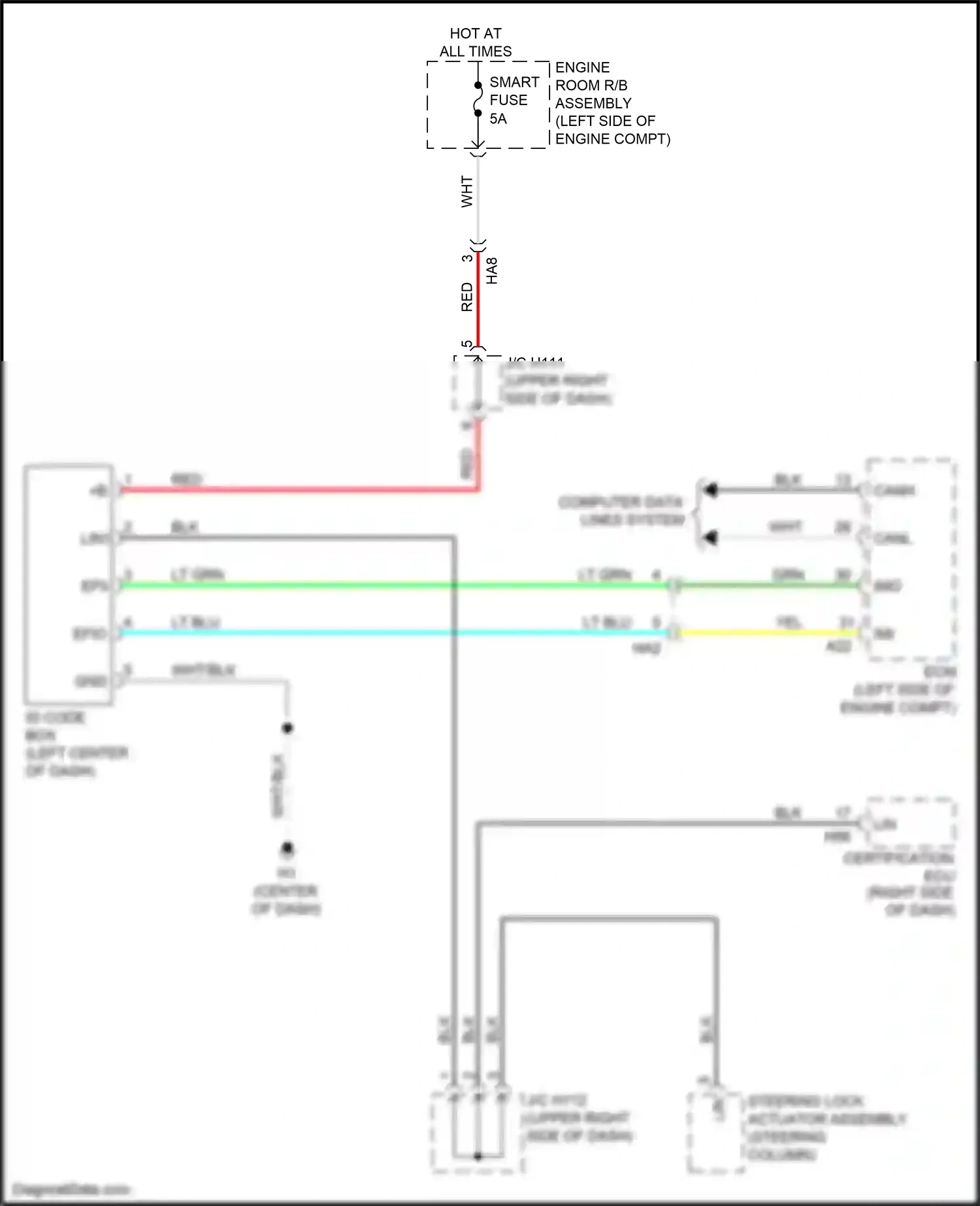 Wiring diagram red for Lexus ES XV60 facelift (2015-2018) (78 of 145)