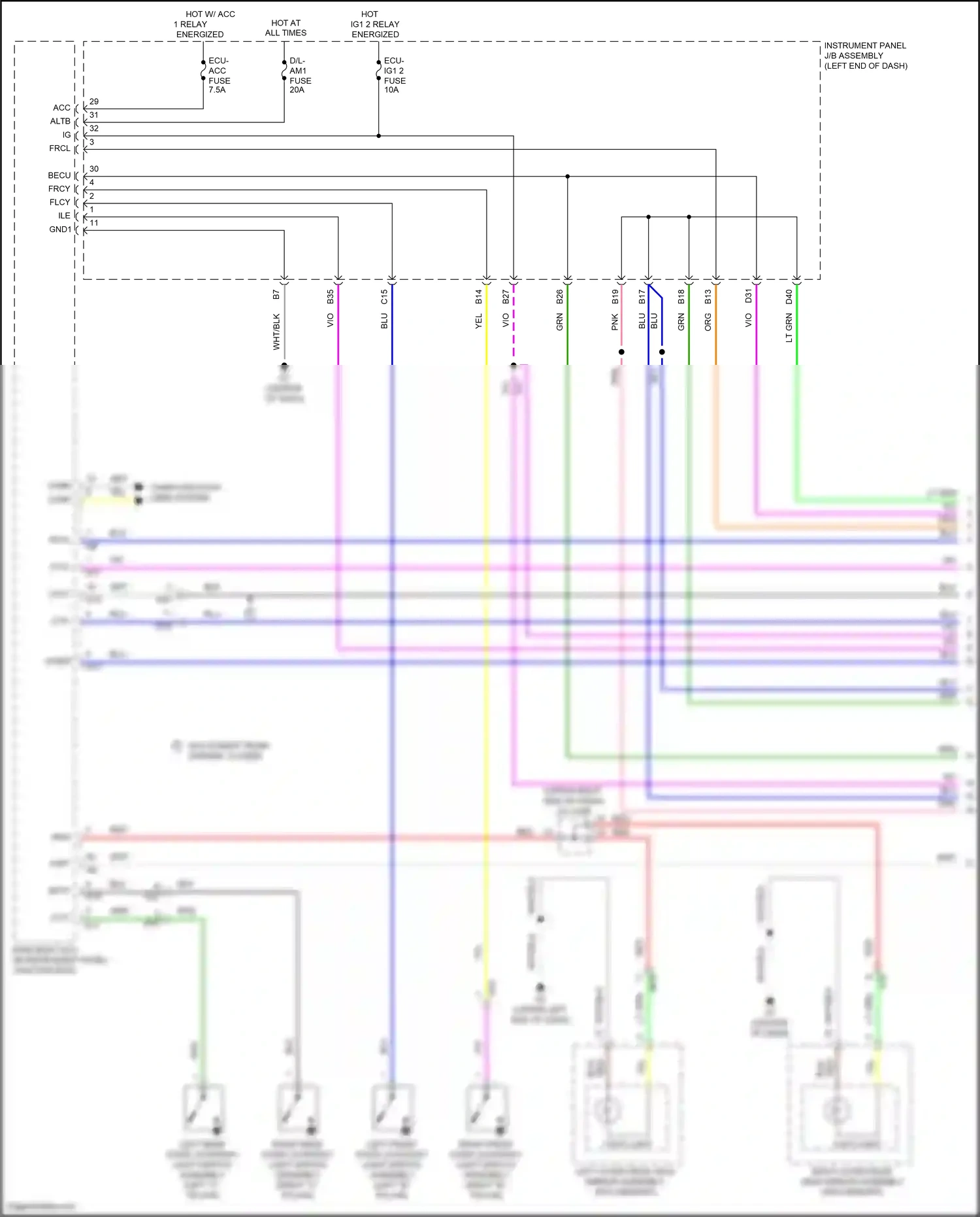 Wiring diagram red for Lexus ES XV60 facelift (2015-2018) (23 of 145)