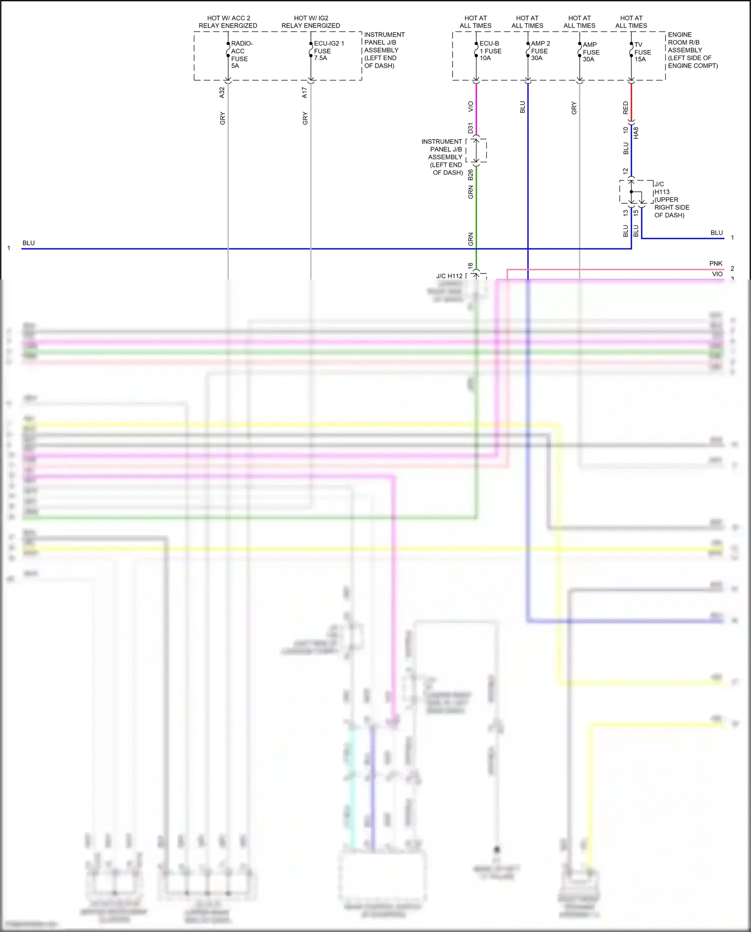 Wiring diagram relay energized for Lexus ES XV60 facelift (2015-2018) (20 of 63)
