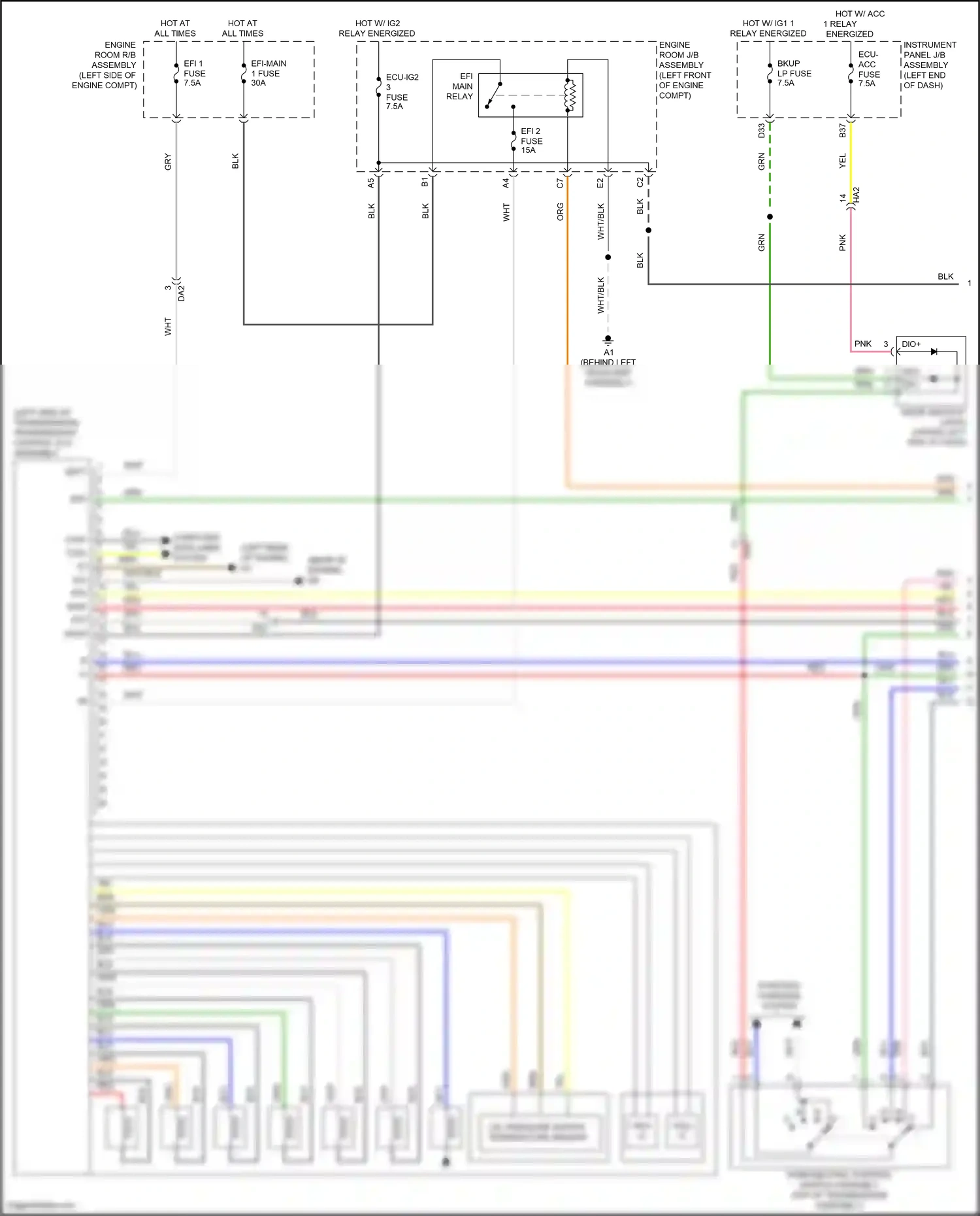 Wiring diagram starting/ charging system for Lexus ES XV60 facelift (2015-2018) (6 of 6)