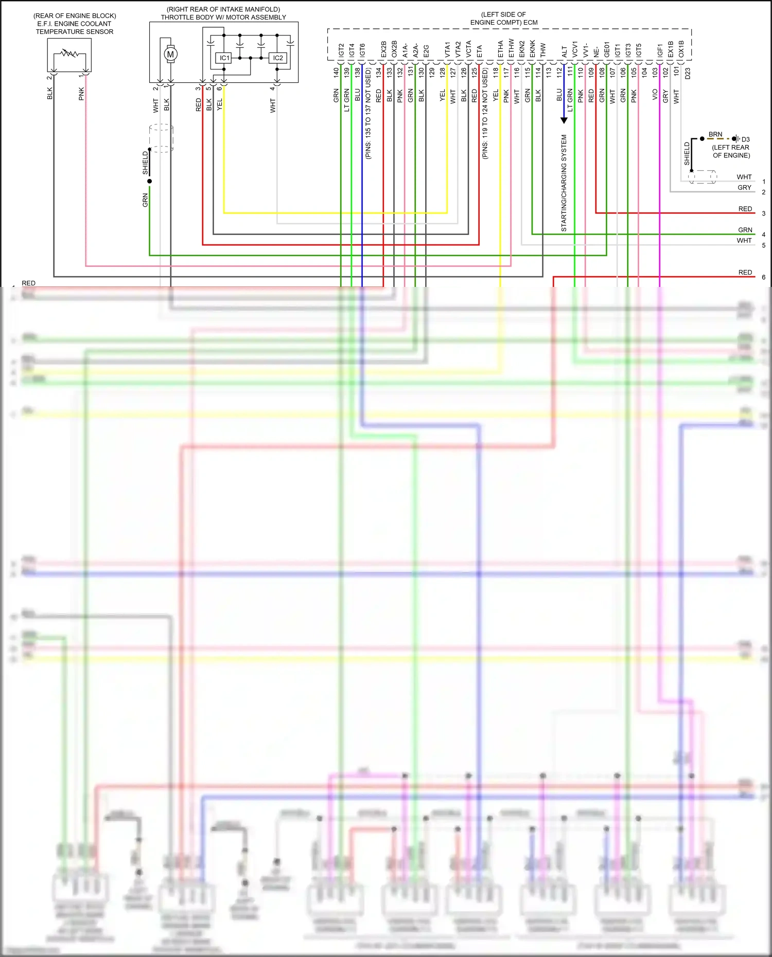 Wiring diagram starting/charging system for Lexus ES XV60 facelift (2015-2018) (2 of 3)
