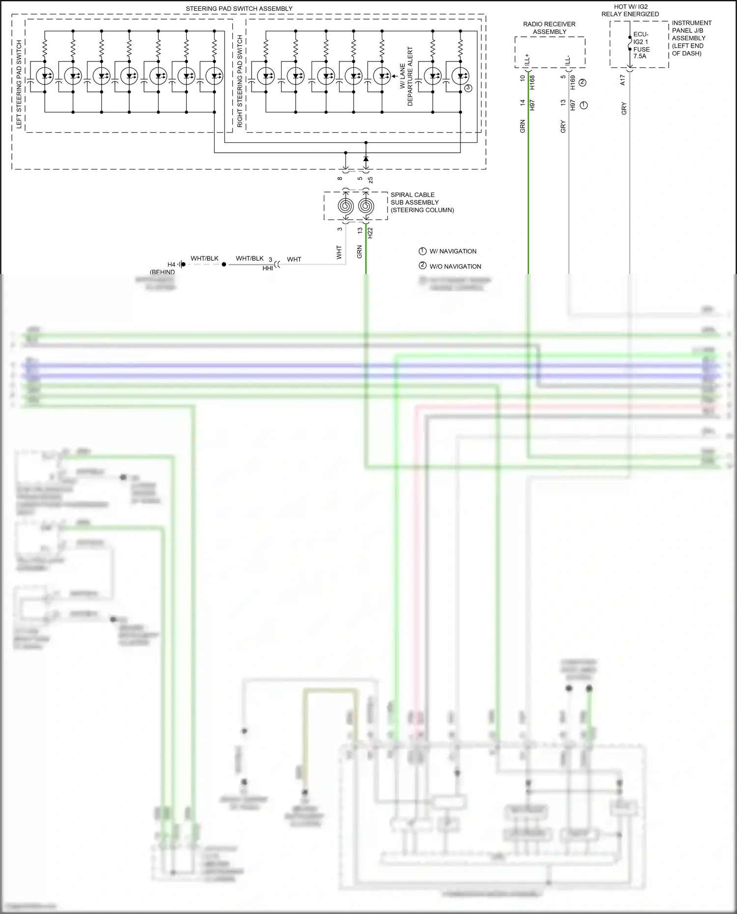 Wiring diagram steering column) for Lexus ES XV60 facelift (2015-2018) (6 of 24)