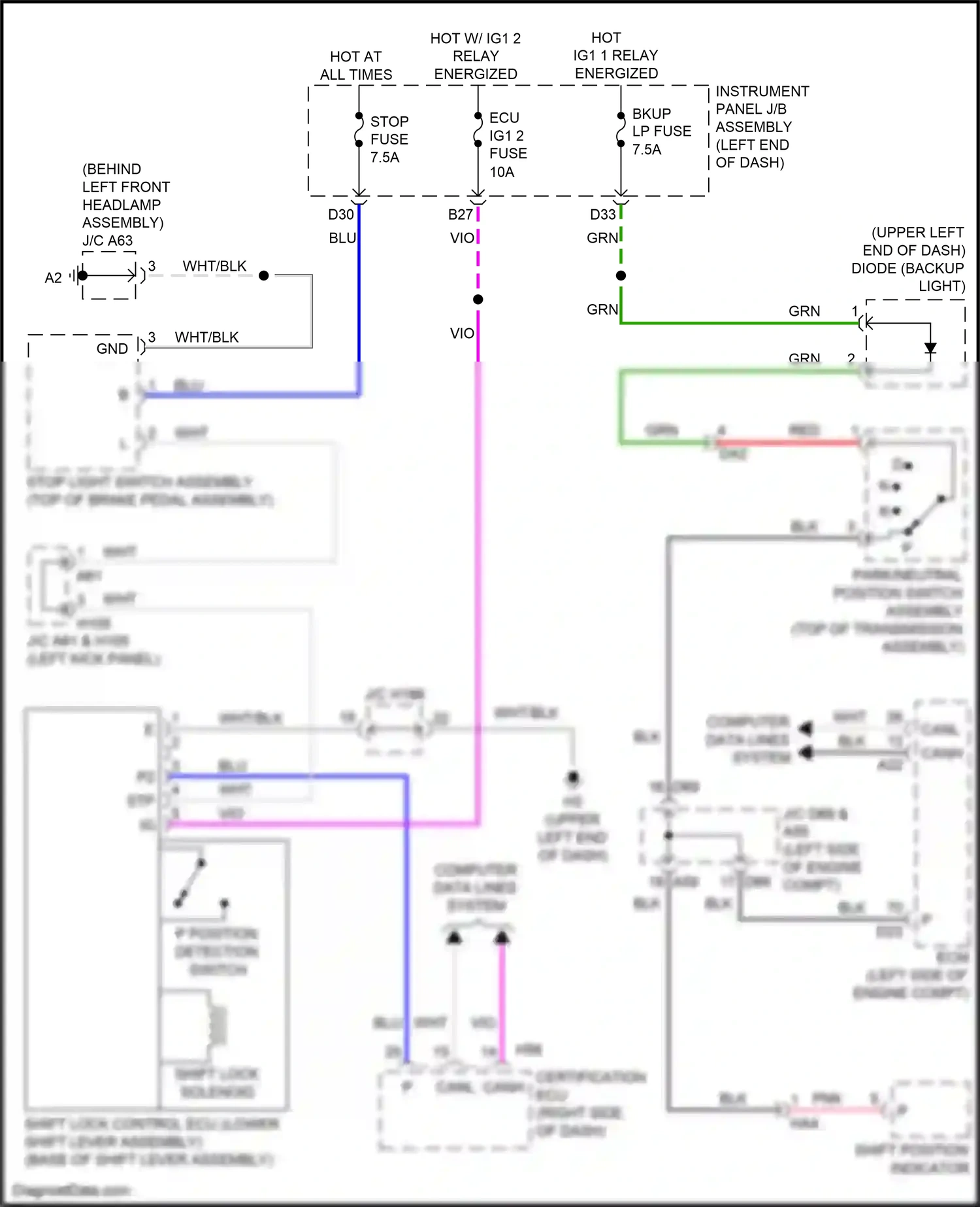 Wiring diagram vio for Lexus ES XV60 facelift (2015-2018) (95 of 134)