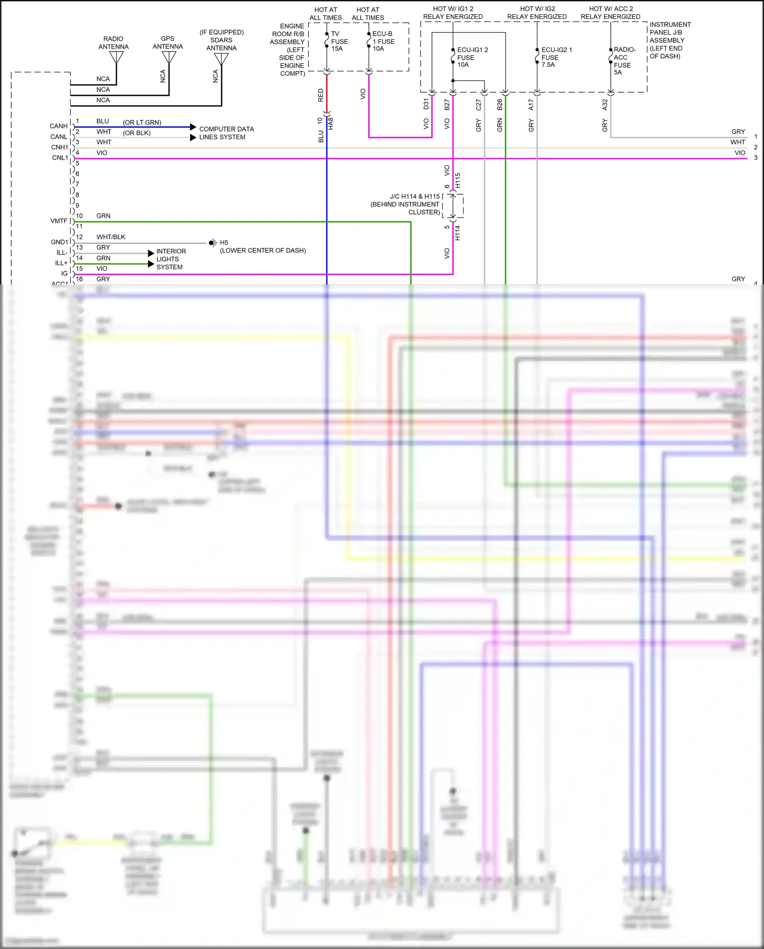 Wiring diagram vio for Lexus ES XV60 facelift (2015-2018) (126 of 134)