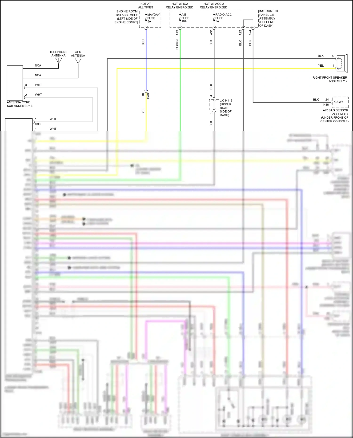 Wiring diagram vot+ for Lexus ES XV60 facelift (2015-2018) (7 of 7)