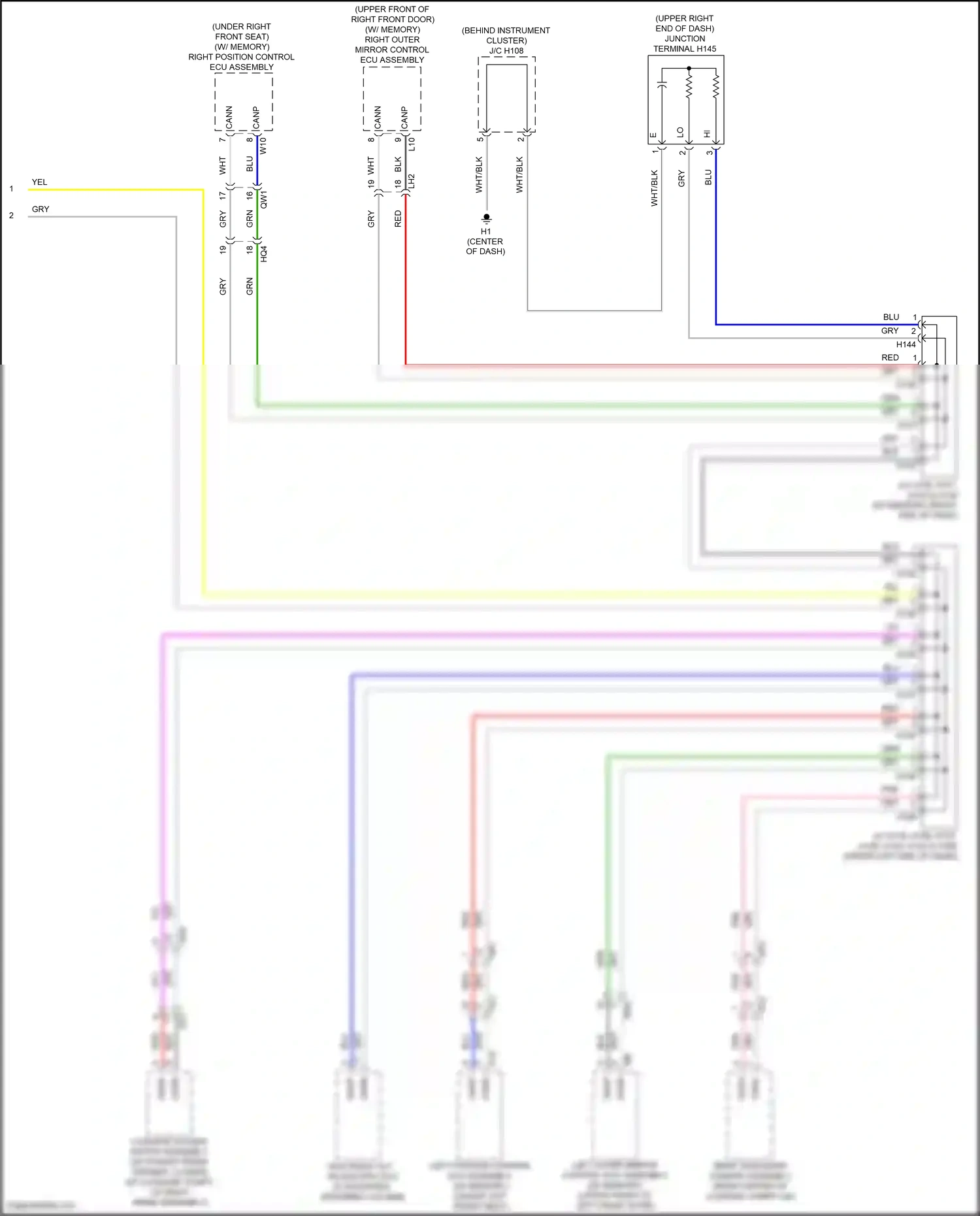 Wiring diagram w/ memory for Lexus ES XV60 facelift (2015-2018) (1 of 12)