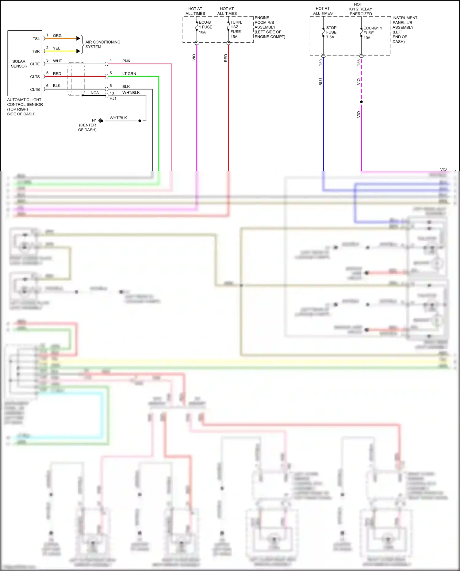 Wiring diagram w/ memory for Lexus ES XV60 facelift (2015-2018) (11 of 12)