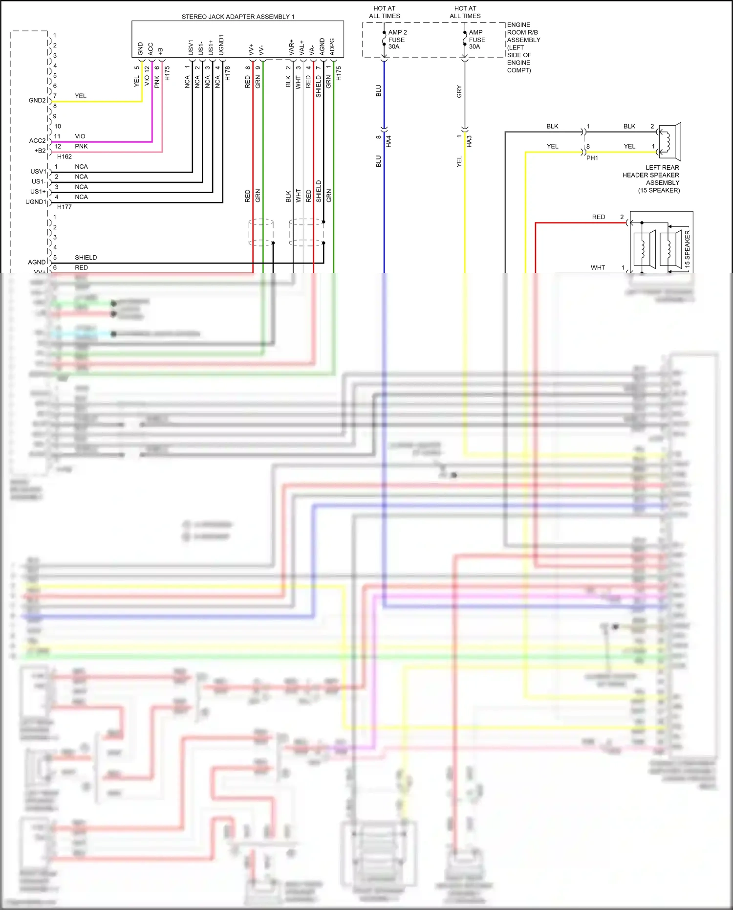 Wiring diagram wfr- for Lexus ES XV60 facelift (2015-2018) (1 of 2)