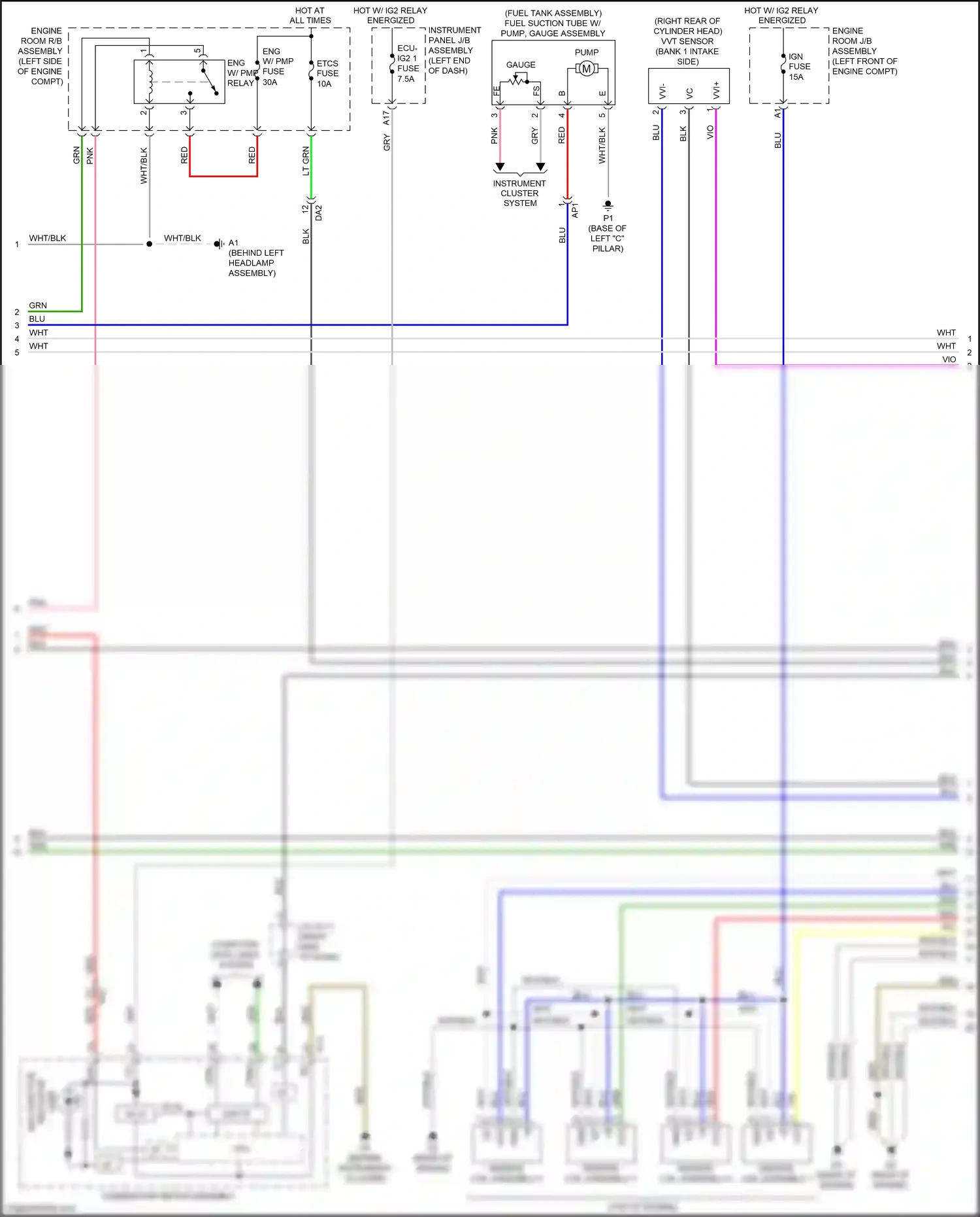 Wiring diagram wht for Lexus ES XV60 facelift (2015-2018) (127 of 156)