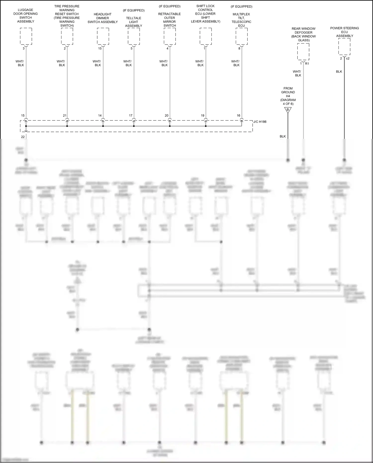 Wiring diagram w/o navigation for Lexus ES XV60 facelift (2015-2018) (2 of 7)
