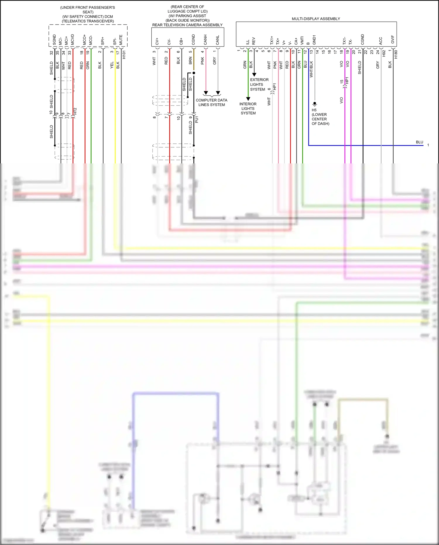 Wiring diagram yel for Lexus ES XV60 facelift (2015-2018) (28 of 108)