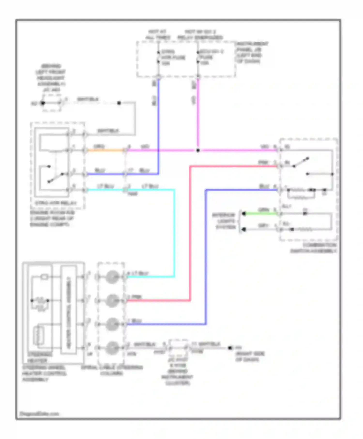 ES Lexus XV60 (2012-2015): Heated steering wheel circuit