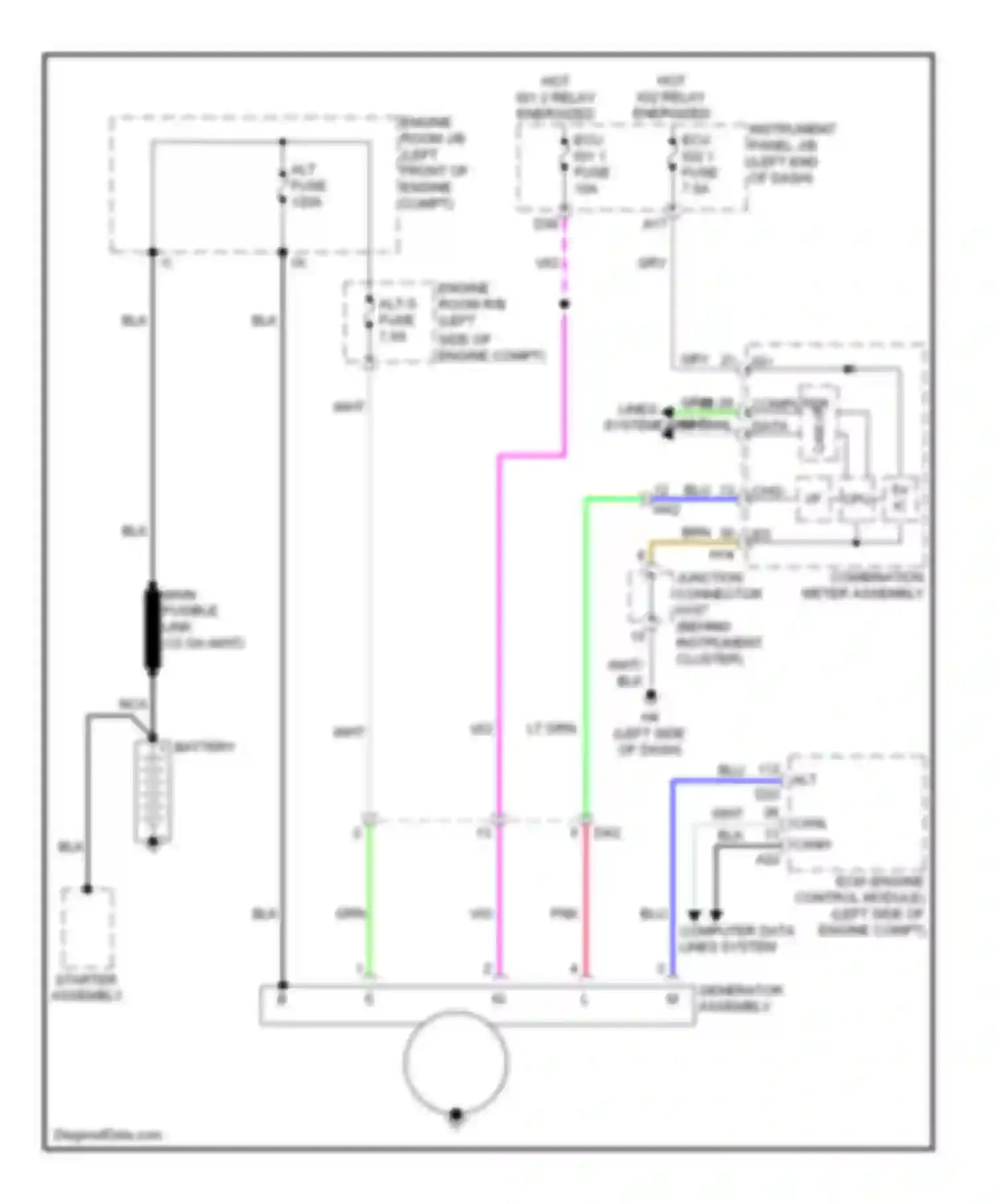 ES Lexus XV60 (2012-2015): Charging circuit